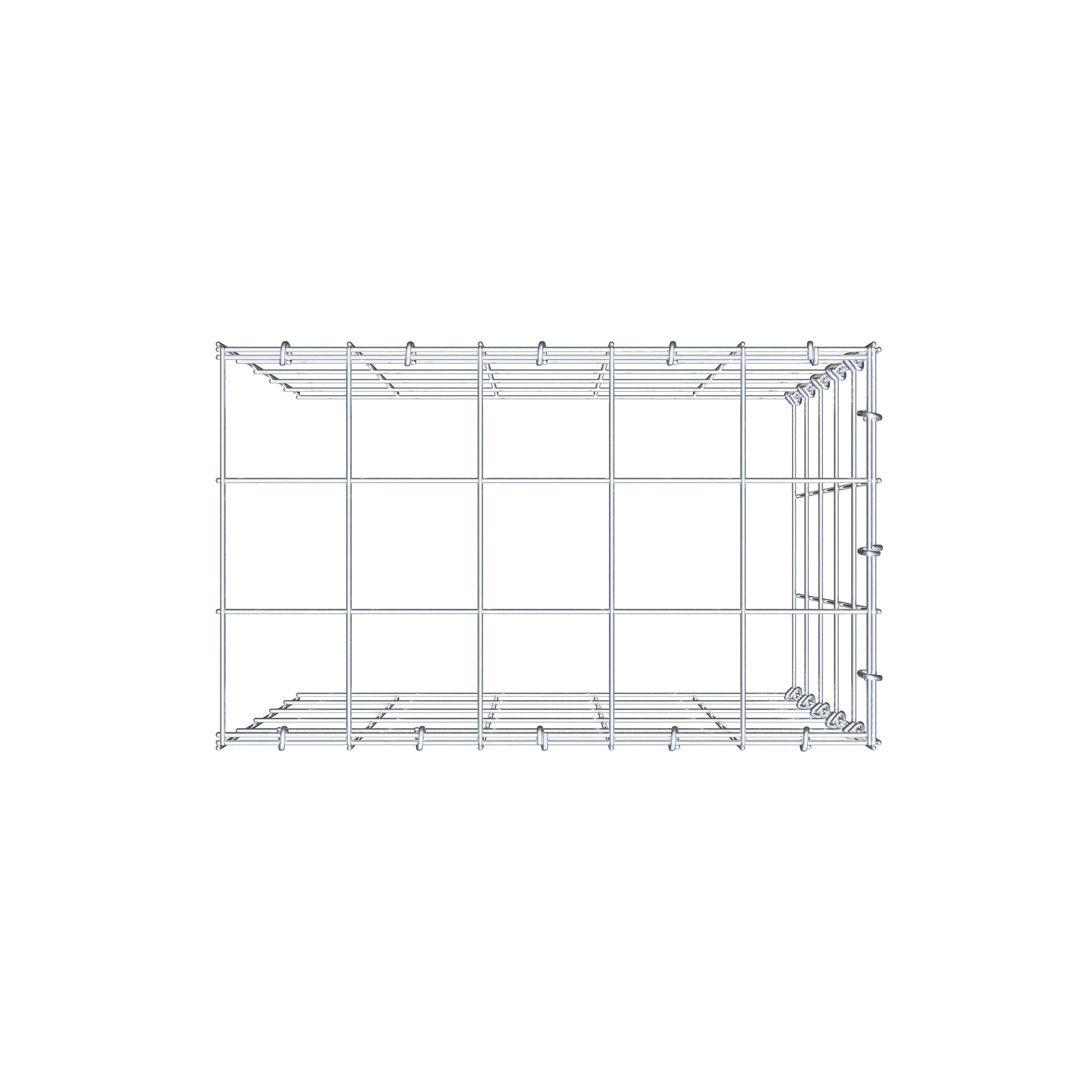 Gavión adicional tipo 4 50 cm x 50 cm x 30 cm (L x A x P), malla 10 cm x 10 cm, anillo en C