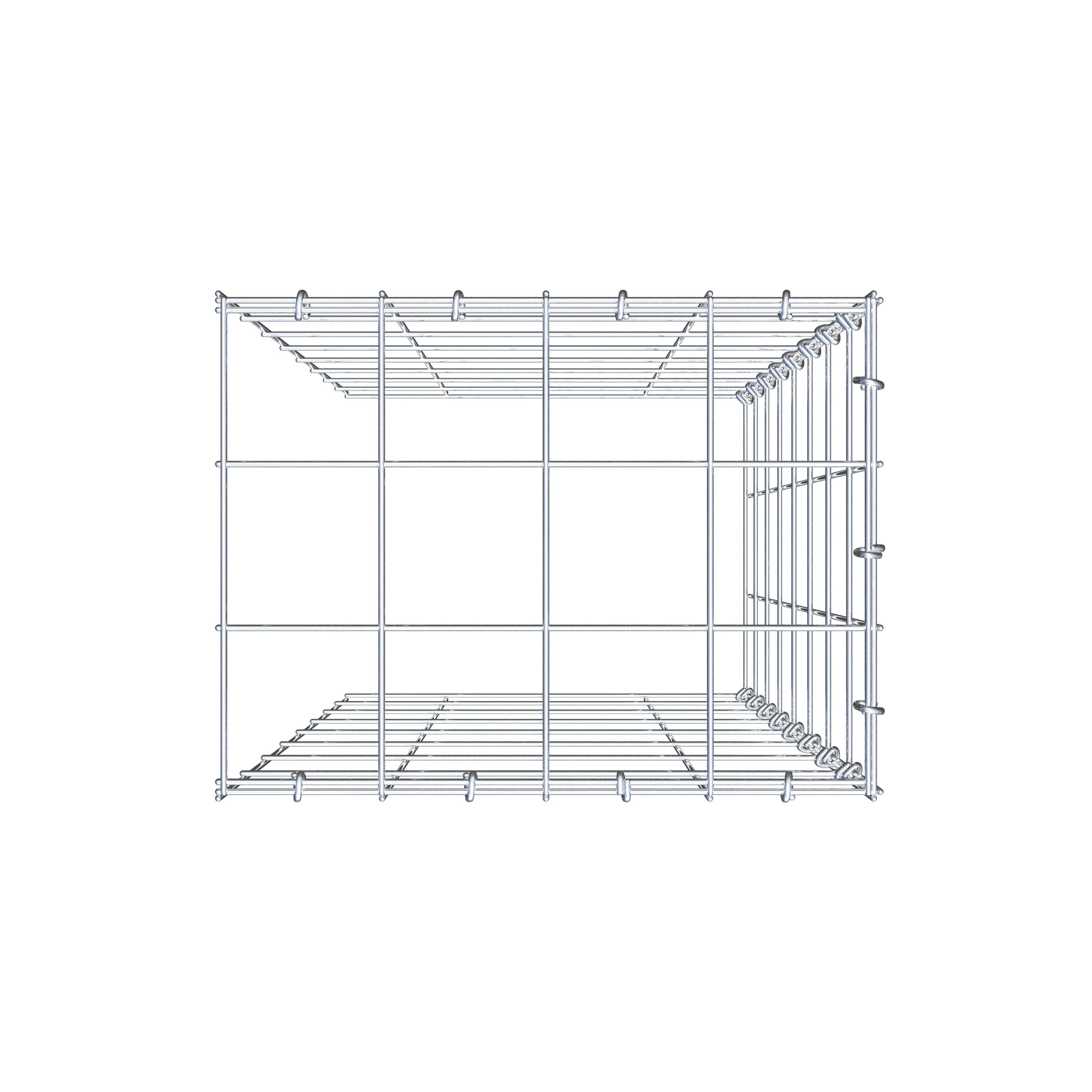 Gabbione aggiuntivo tipo 4 80 cm x 40 cm x 30 cm (L x H x P), maglia 10 cm x 10 cm, anello a C