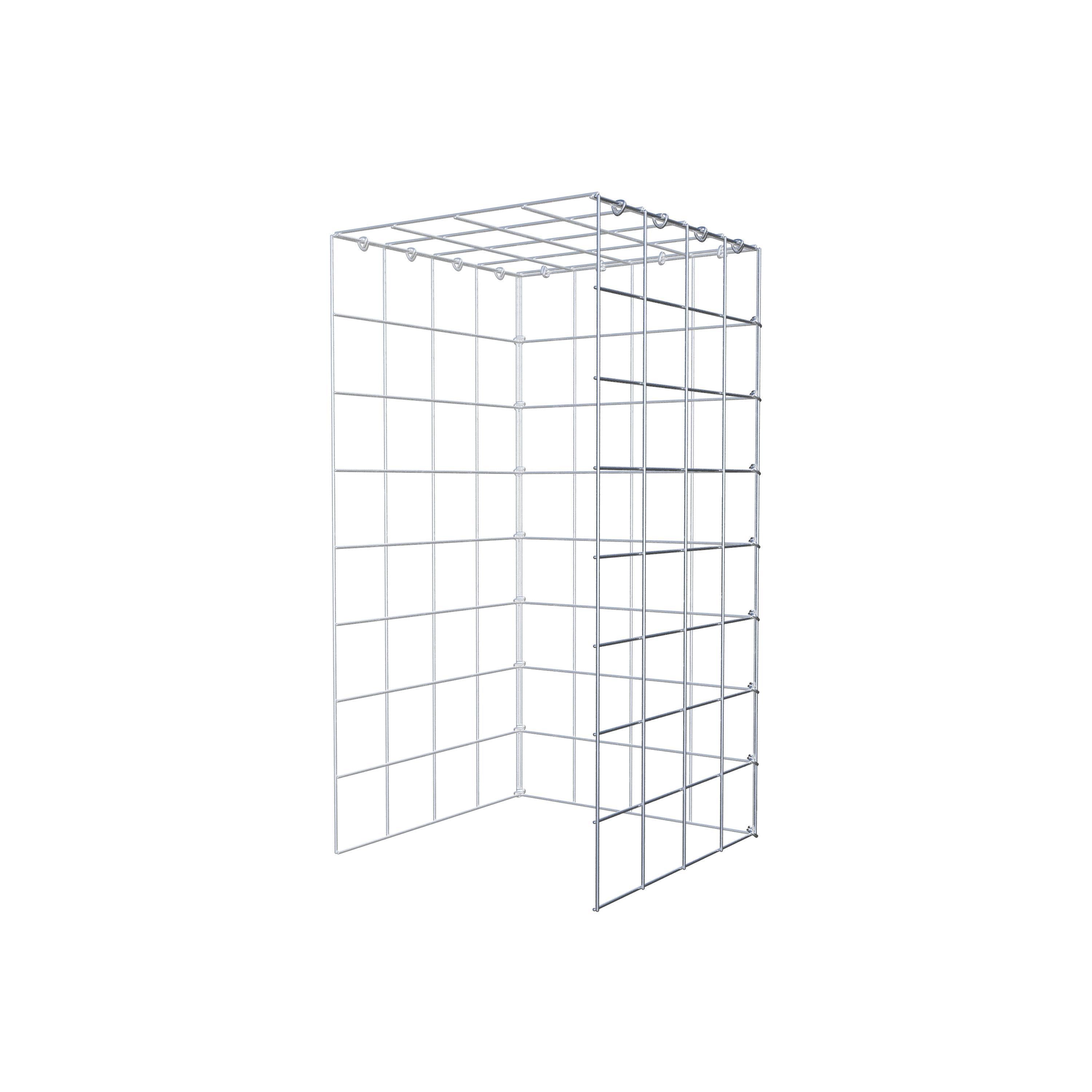 Monteret gabion type 4 80 cm x 40 cm x 40 cm (L x H x D), maskestørrelse 10 cm x 10 cm, C-ring