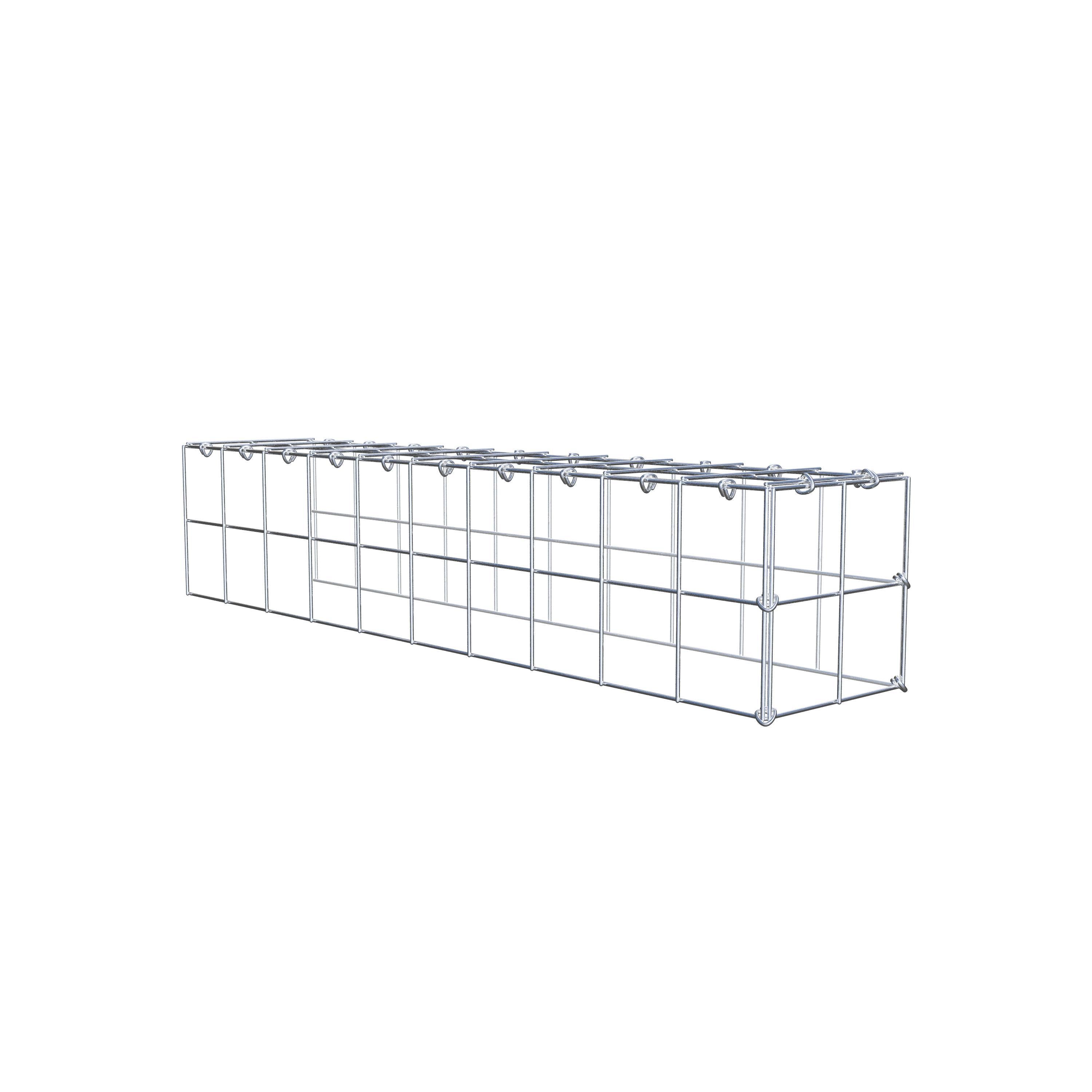 Anbaugabione Typ 4 100 cm x 20 cm x 20 cm (L x H x T), Maschenweite 10 cm x 10 cm, C-Ring