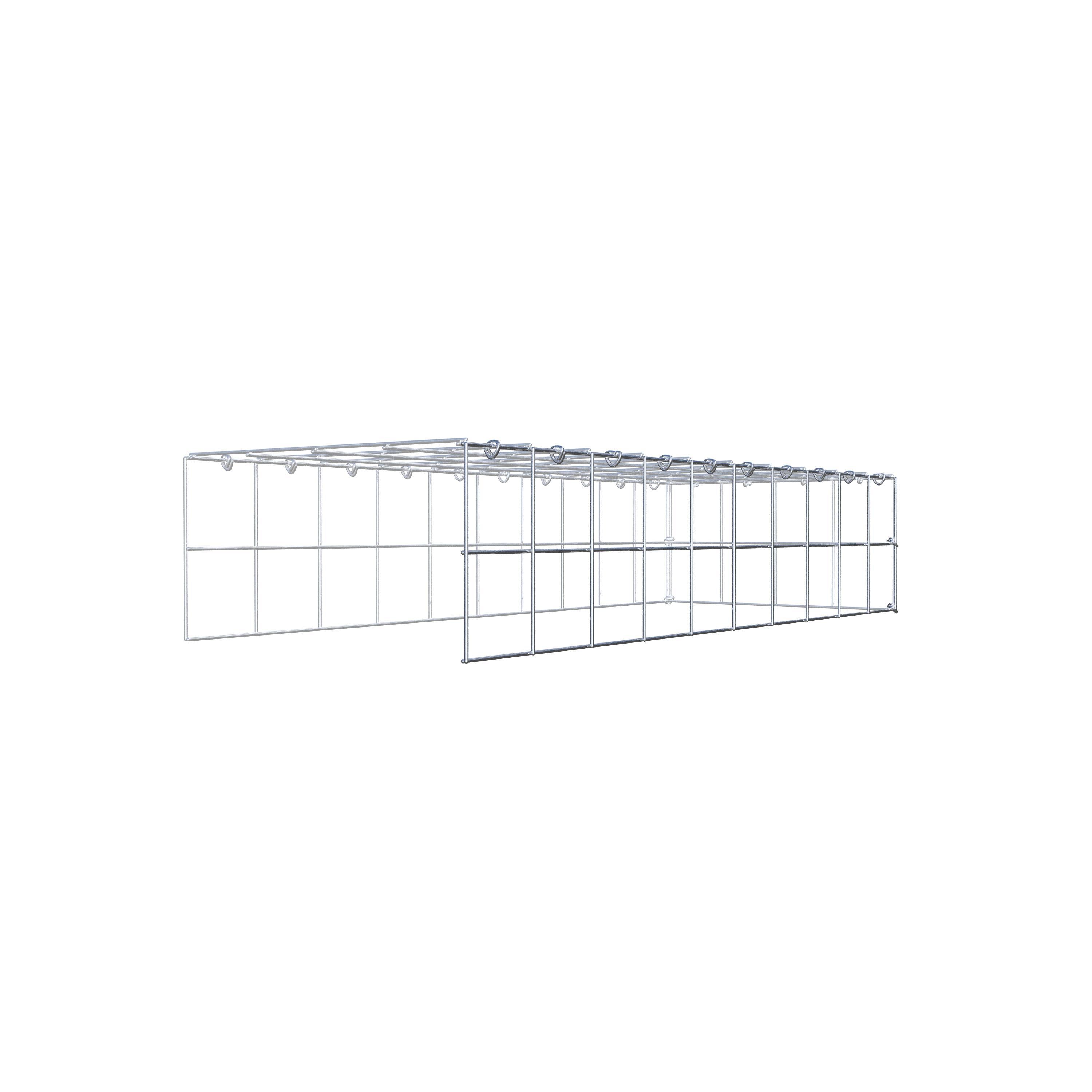Gabião Tipo 4 100 cm x 20 cm x 40 cm (C x A x P), malhagem 10 cm x 10 cm, anel C