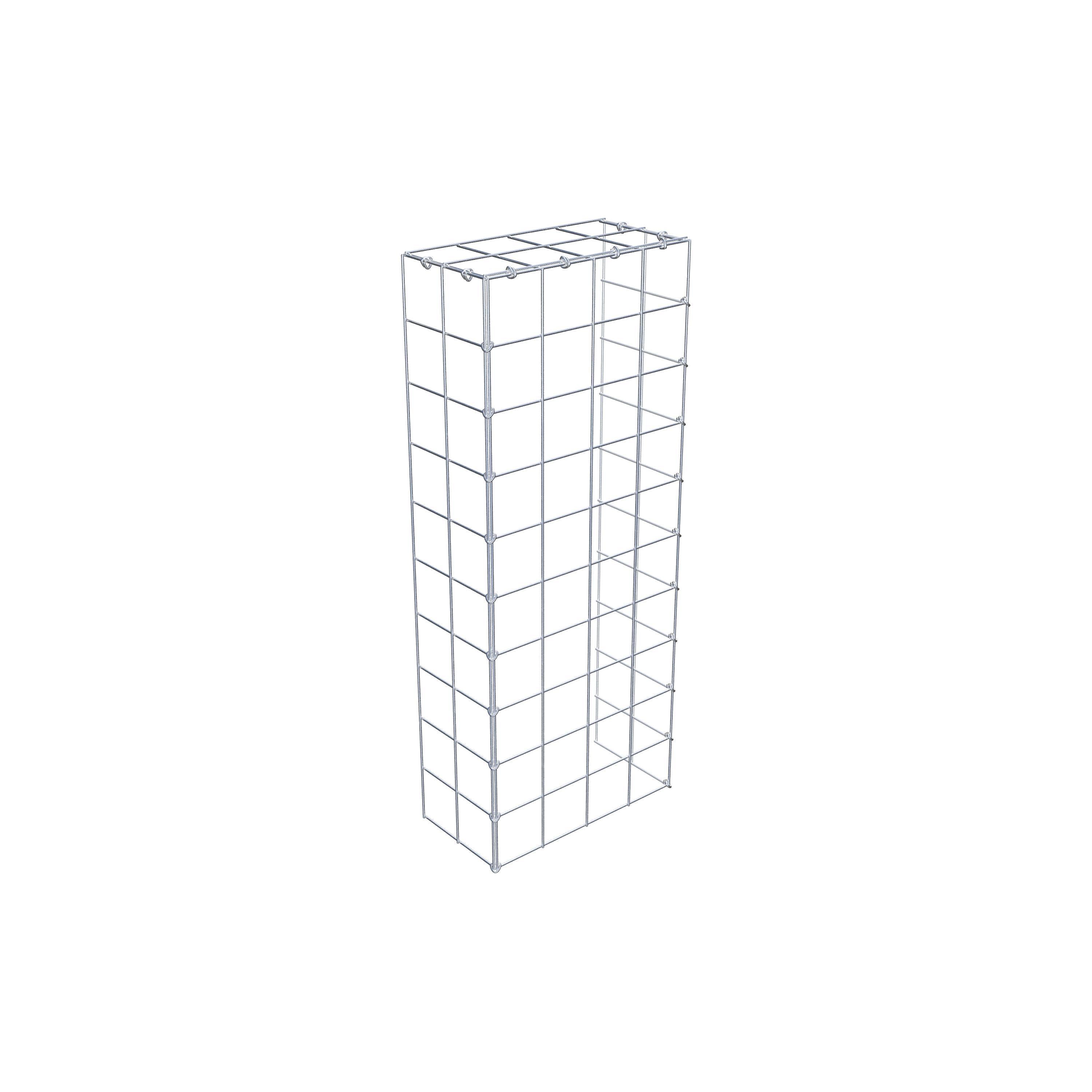 Gabião Tipo 4 100 cm x 20 cm x 40 cm (C x A x P), malhagem 10 cm x 10 cm, anel C