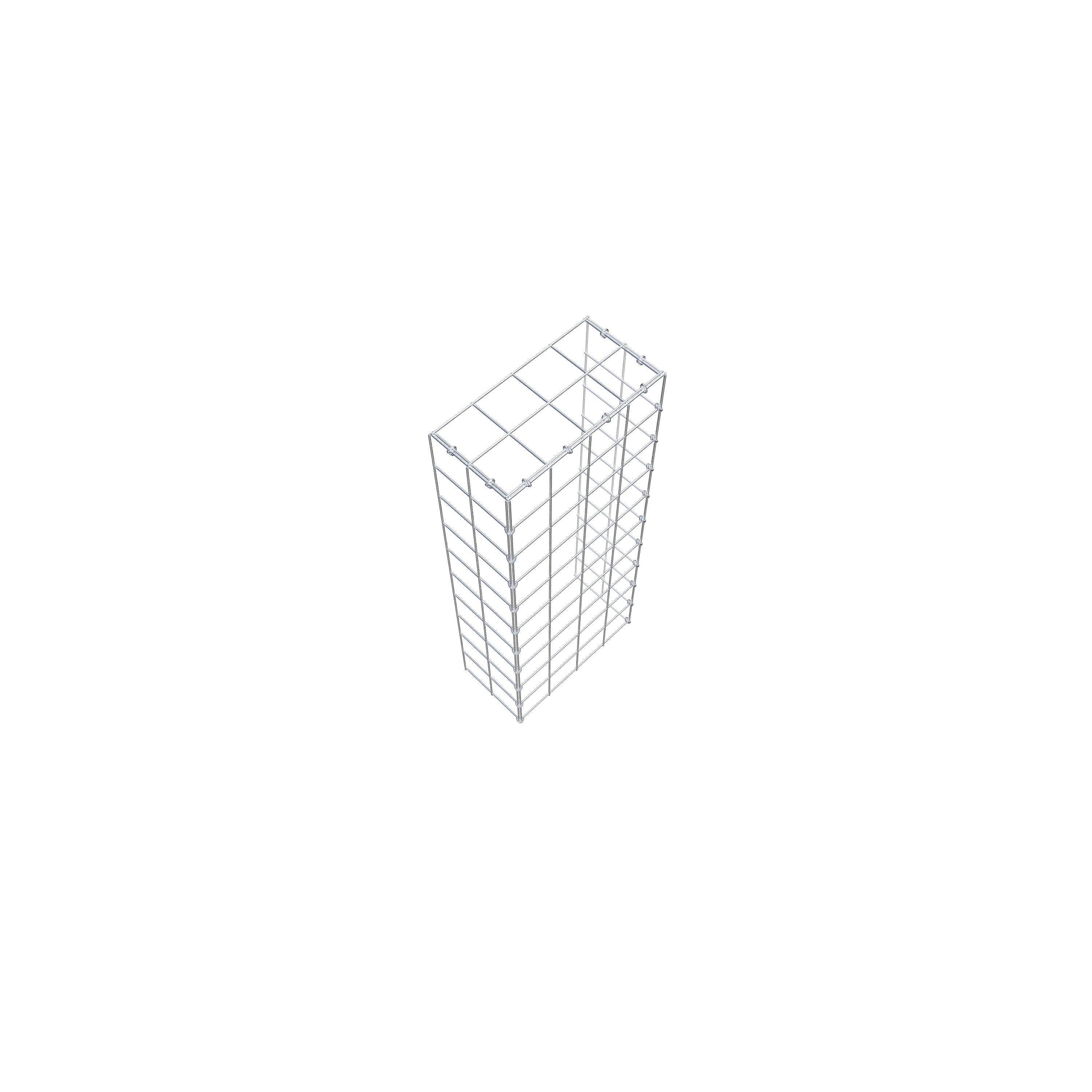 Gabião Tipo 4 100 cm x 20 cm x 40 cm (C x A x P), malhagem 10 cm x 10 cm, anel C