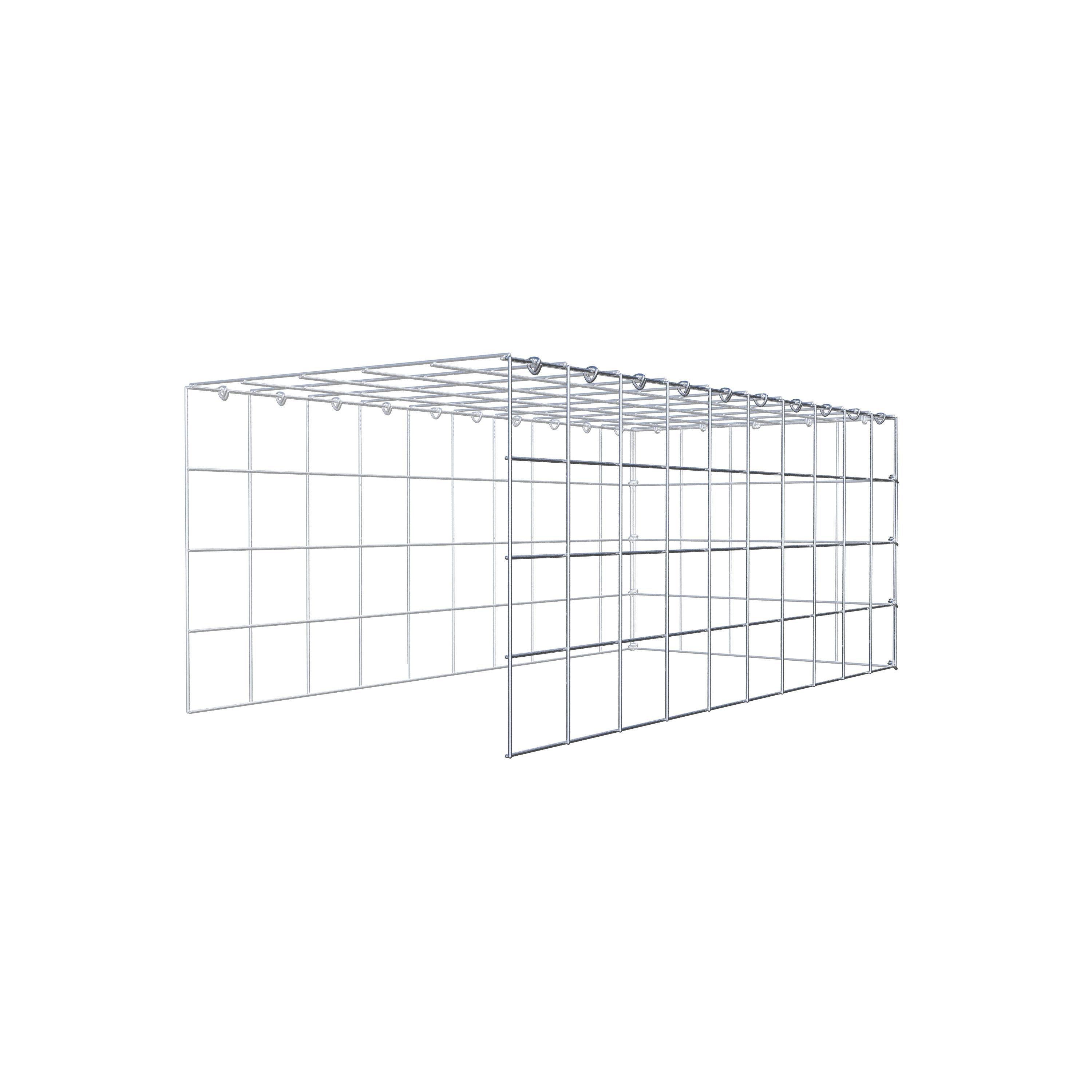 Pila adicional tipo 4 100 cm x 40 cm x 50 cm (L x A x P), malla 10 cm x 10 cm, anillo en C