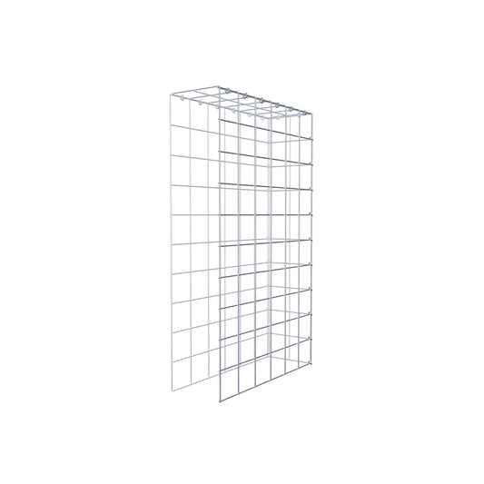Typ 4 påbyggnadsgabion 100 cm x 60 cm x 20 cm (L x H x D), maskstorlek 10 cm x 10 cm, C-ring