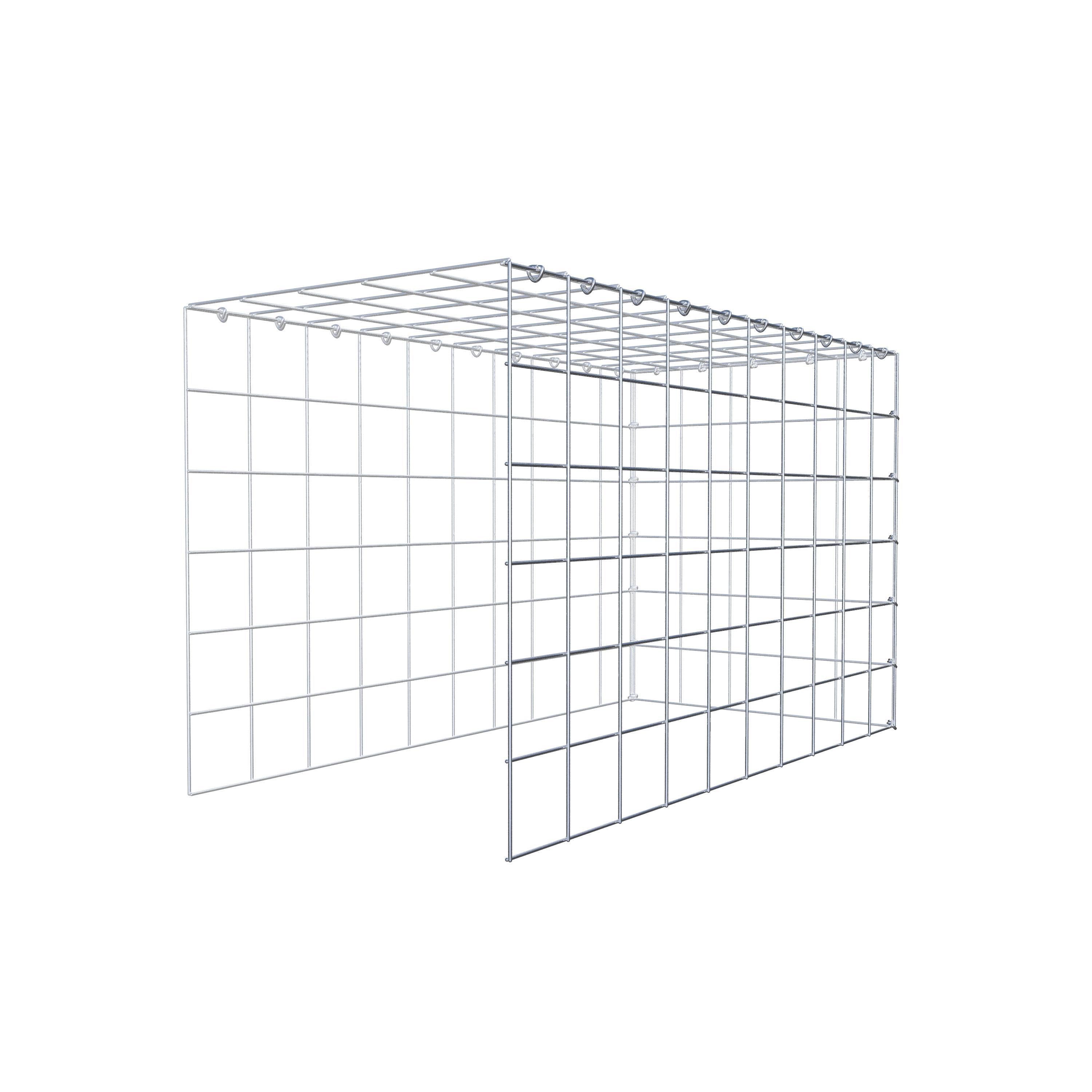Gabião Tipo 4 100 cm x 60 cm x 50 cm (C x A x P), malhagem 10 cm x 10 cm, anel C