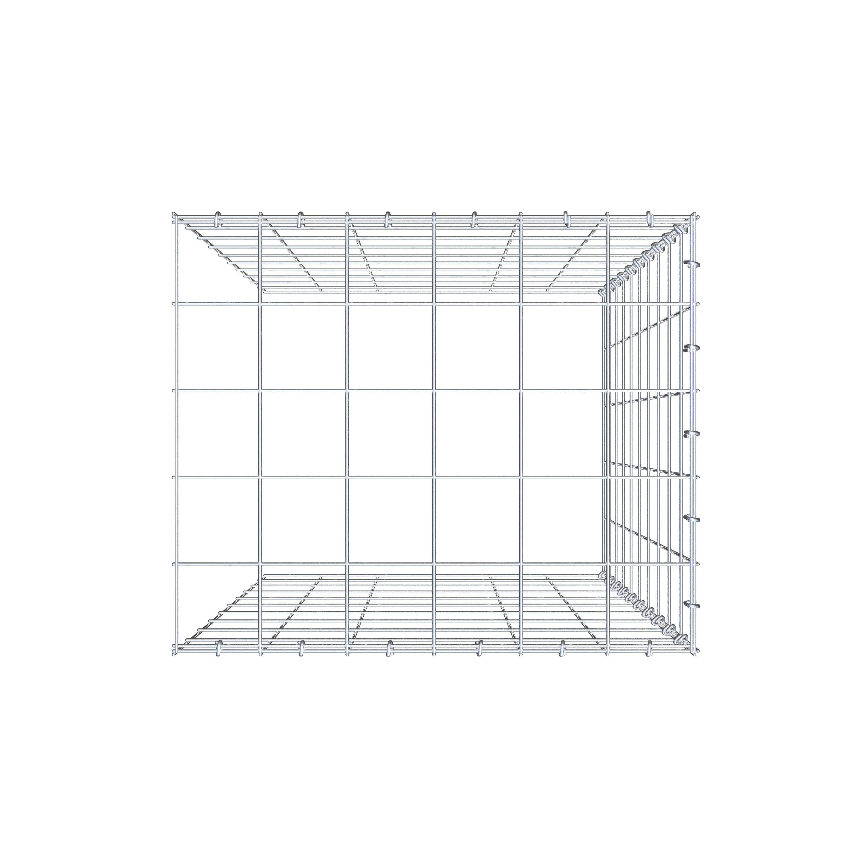Gabião Tipo 4 100 cm x 60 cm x 50 cm (C x A x P), malhagem 10 cm x 10 cm, anel C