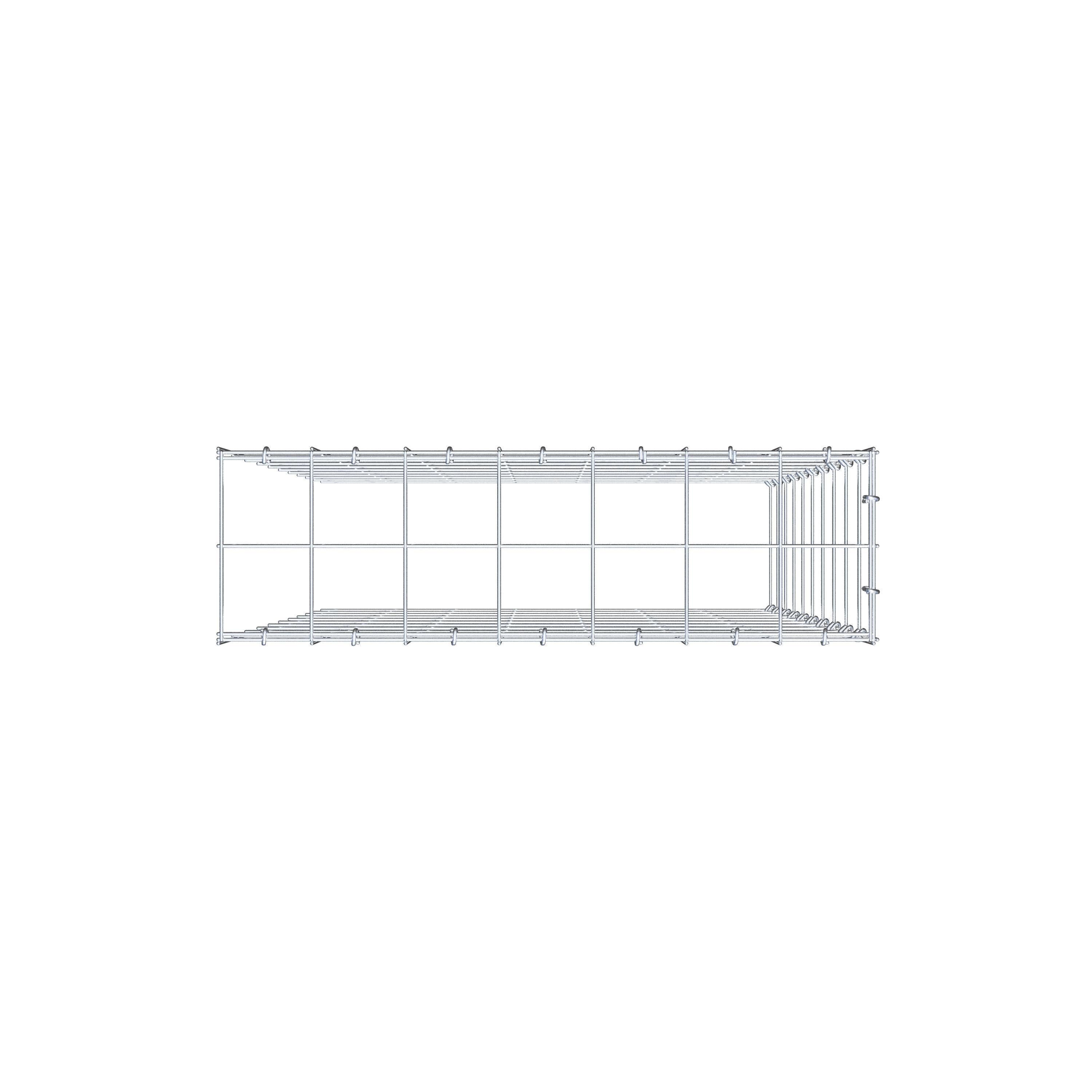 Opzetpaal type 4 100 cm x 70 cm x 20 cm (L x H x D), maaswijdte 10 cm x 10 cm, C-ring