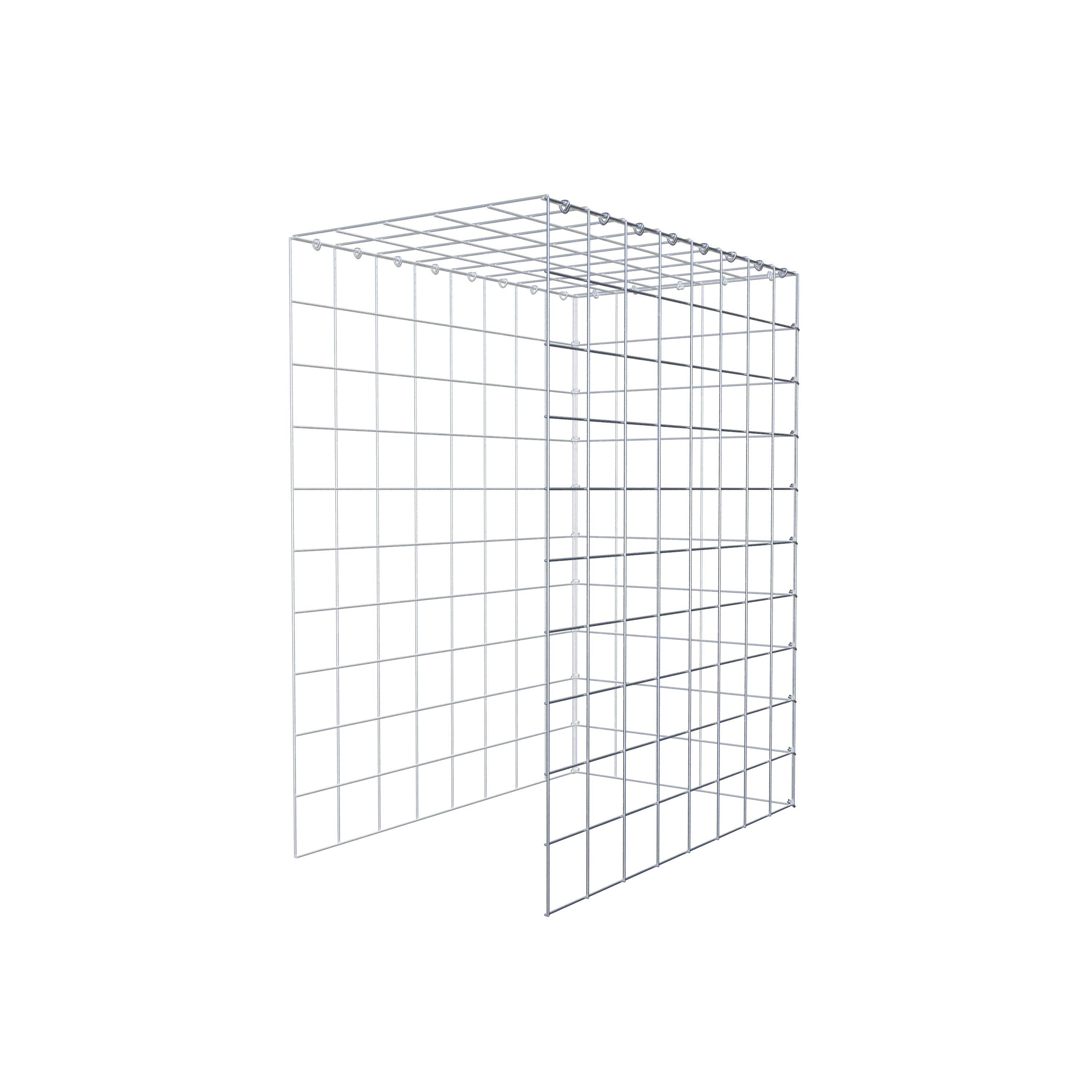 Gavión complementario de tipo 4 100 cm x 80 cm x 50 cm (L x A x P), malla 10 cm x 10 cm, anillo en C