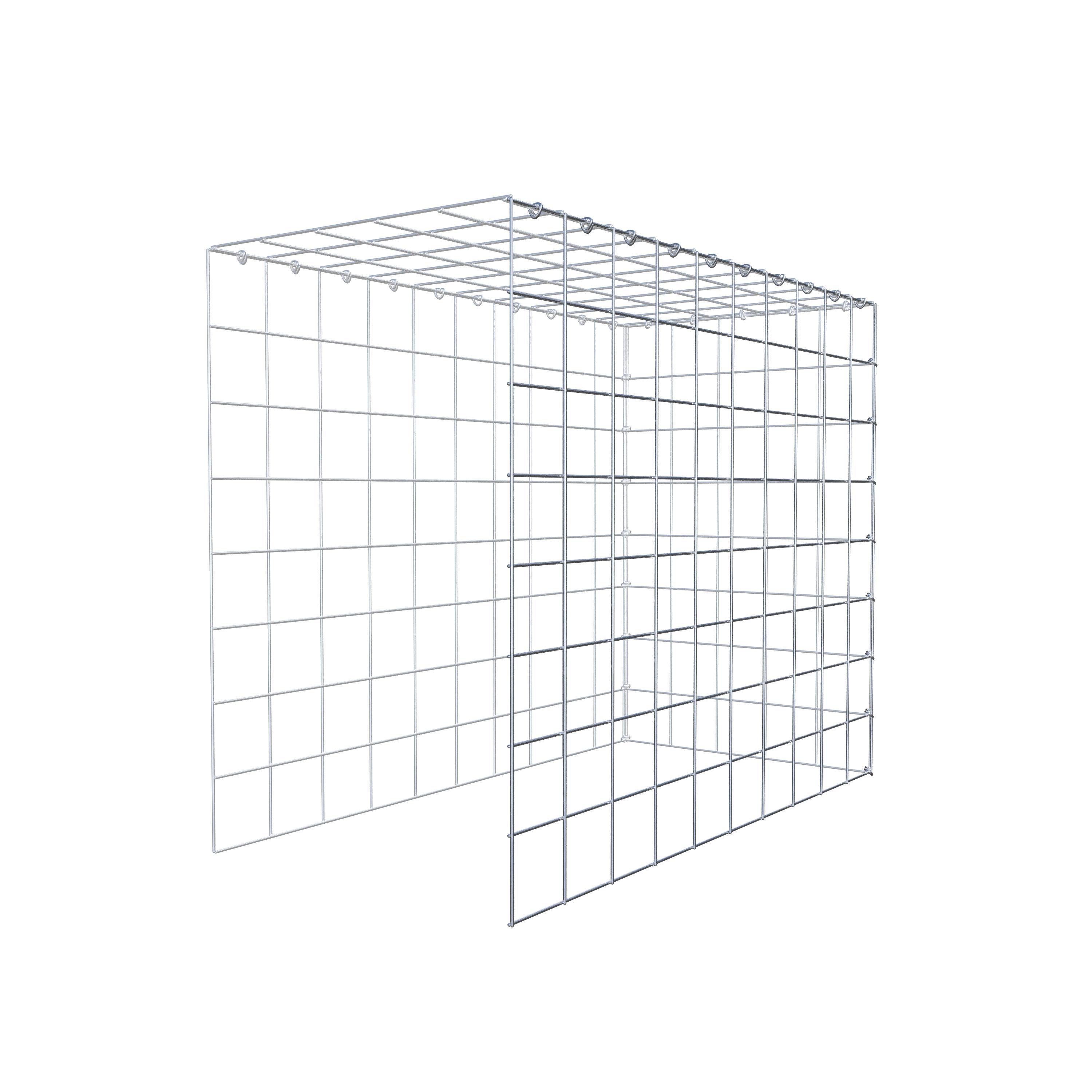 Gavión complementario de tipo 4 100 cm x 80 cm x 50 cm (L x A x P), malla 10 cm x 10 cm, anillo en C