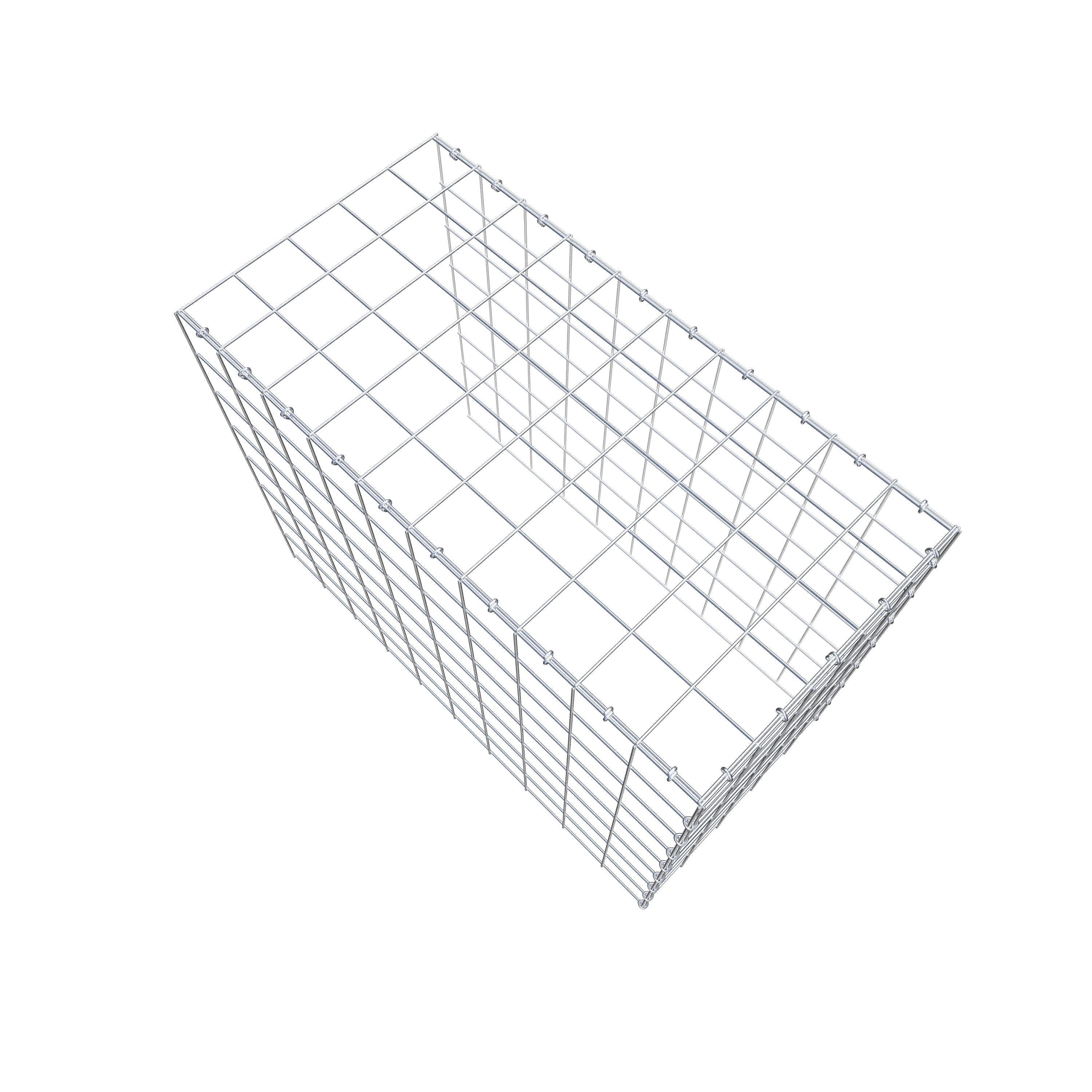 Gavión complementario de tipo 4 100 cm x 80 cm x 50 cm (L x A x P), malla 10 cm x 10 cm, anillo en C