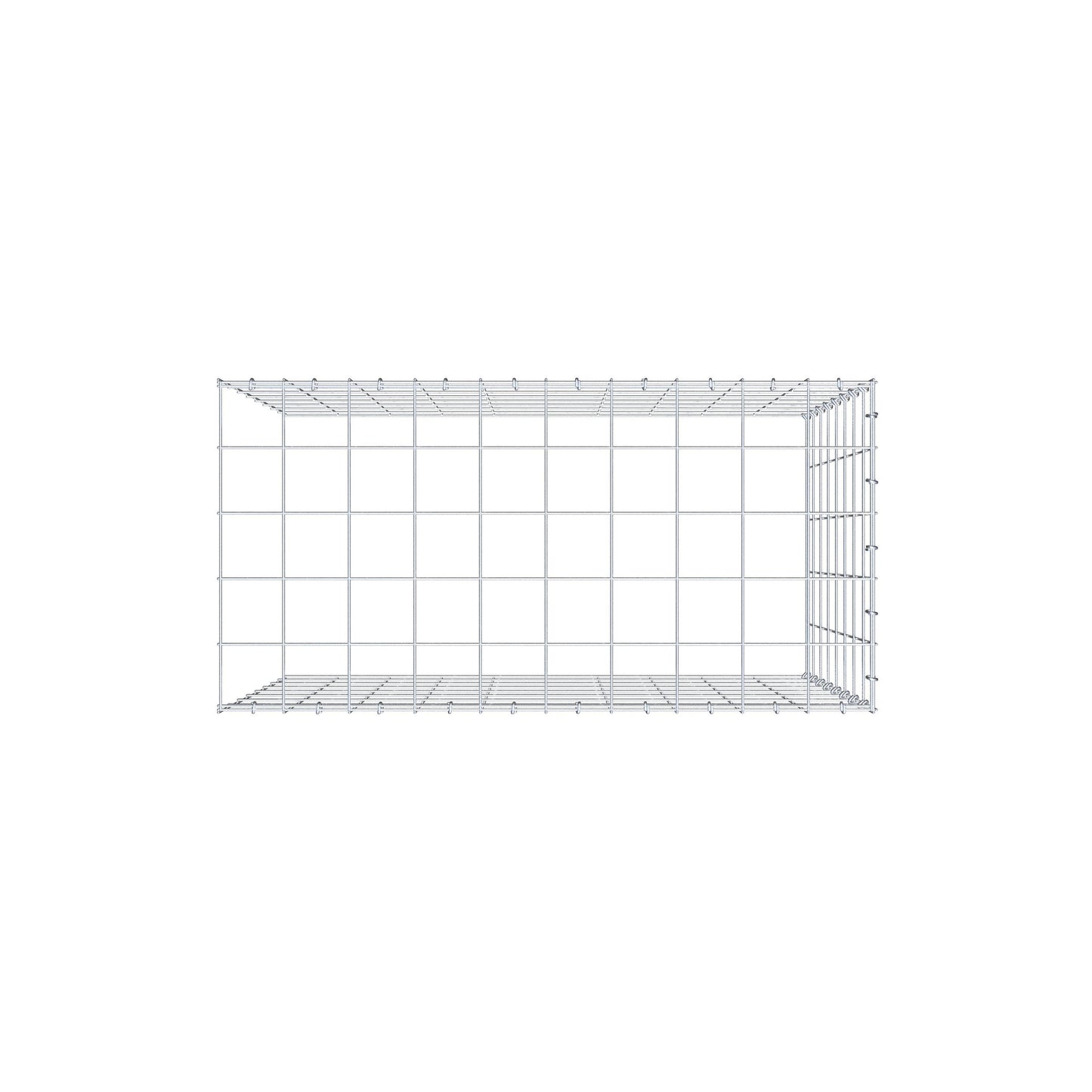 Anbaugabione Typ 4 100 cm x 80 cm x 50 cm (L x H x T), Maschenweite 10 cm x 10 cm, C-Ring