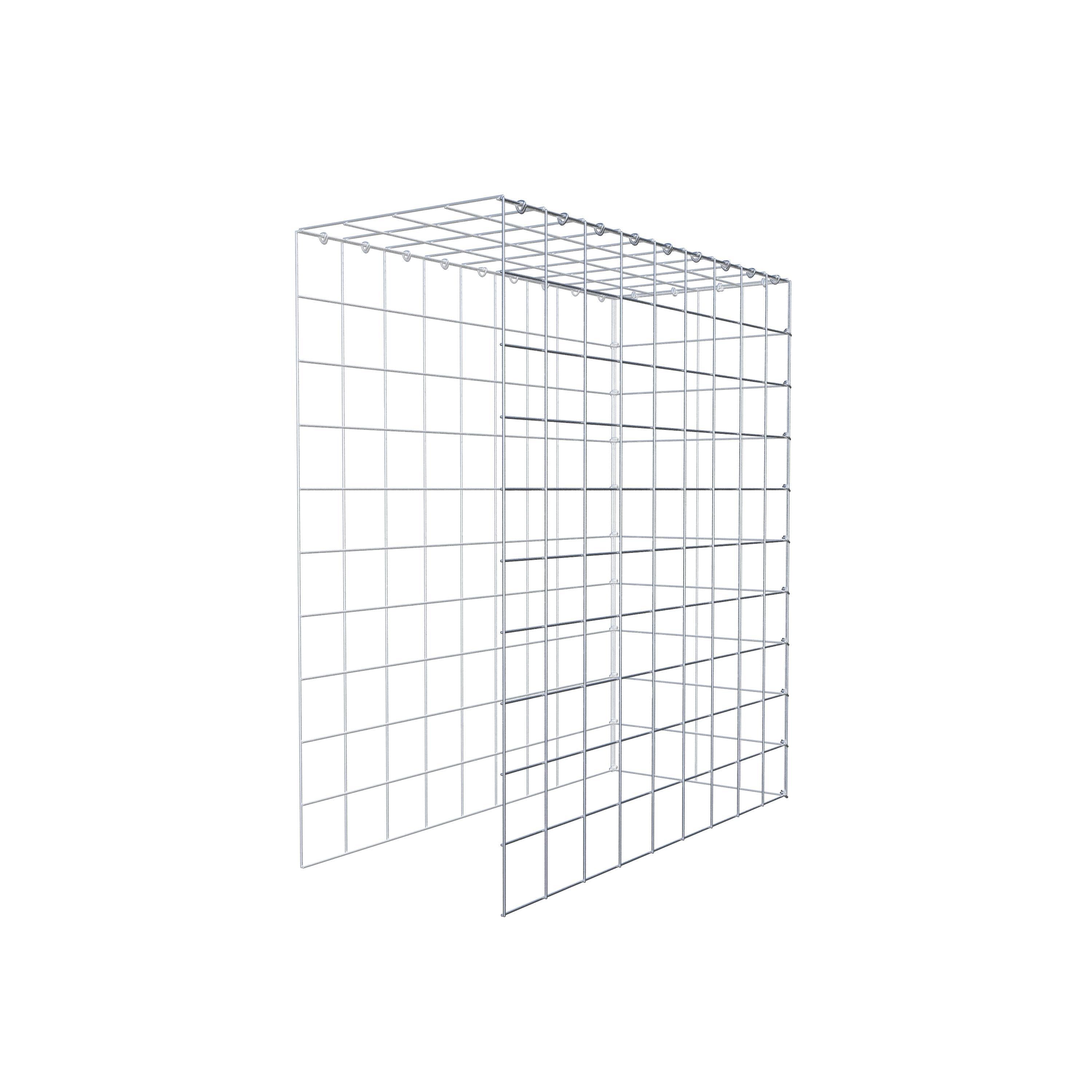 Mounted gabion type 4 100 cm x 90 cm x 40 cm (L x H x D), mesh size 10 cm x 10 cm, C-ring