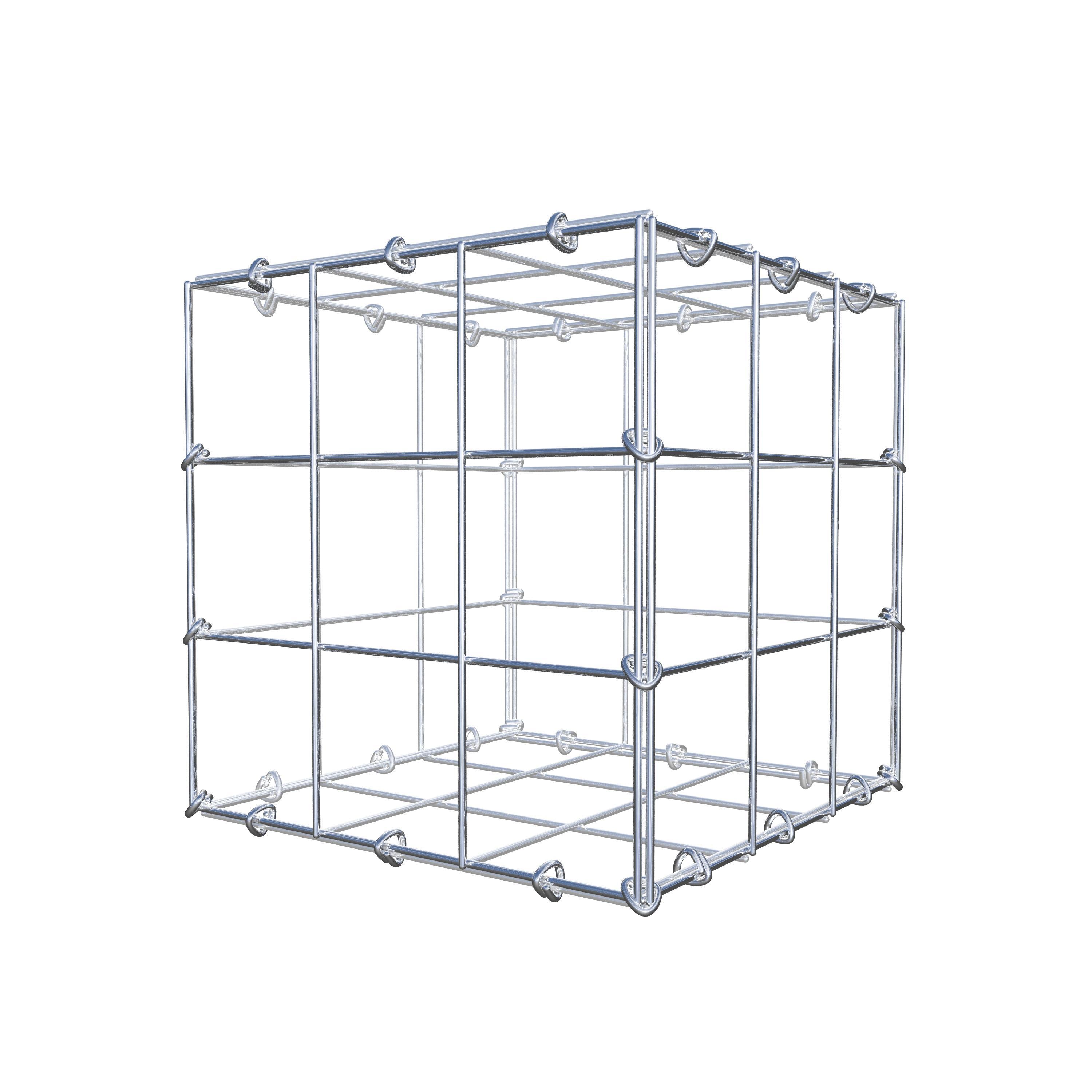 Gabião 30 cm x 30 cm x 30 cm (C x A x P), malhagem 10 cm x 10 cm, anel C