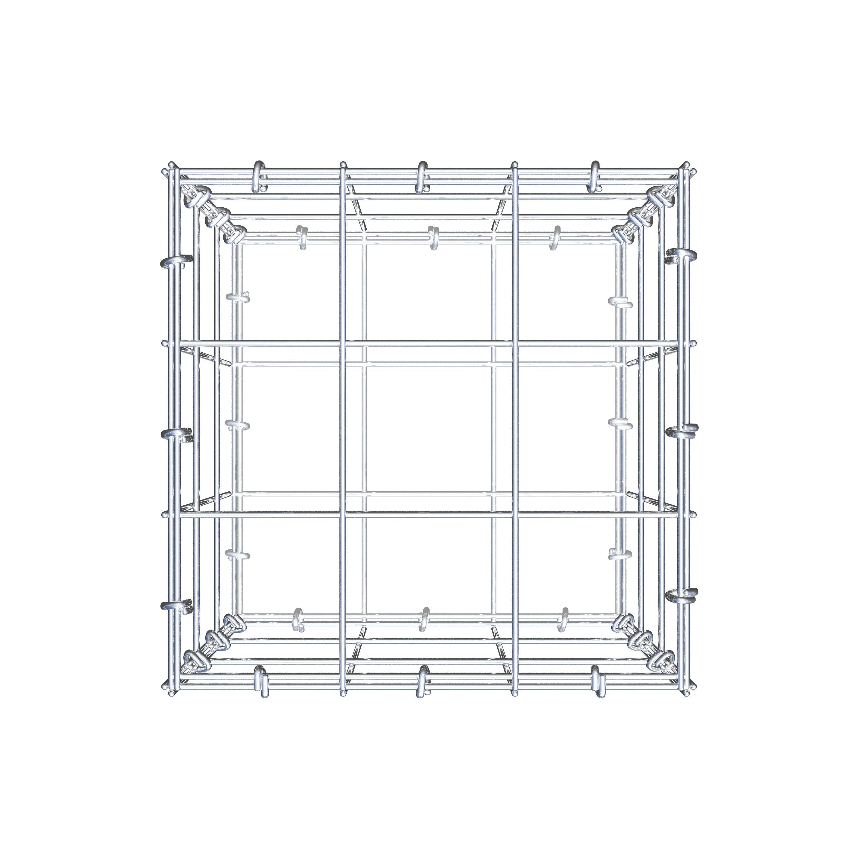 Gabião 30 cm x 30 cm x 30 cm (C x A x P), malhagem 10 cm x 10 cm, anel C