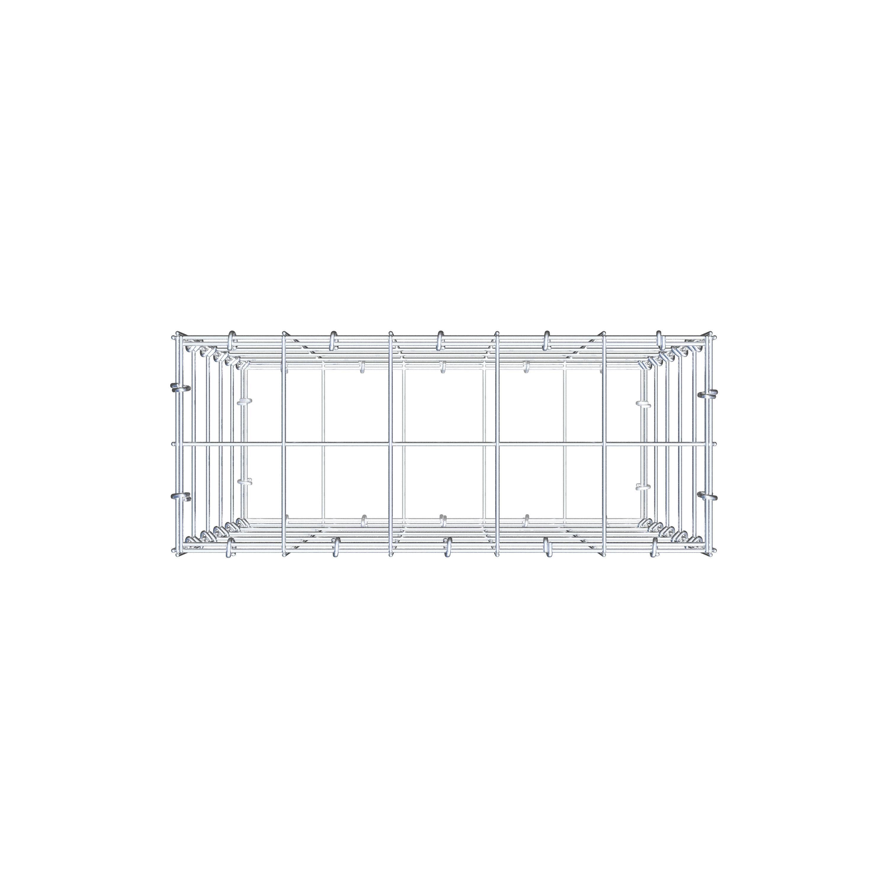 Gabião 50 cm x 50 cm x 20 cm (C x A x P), malhagem 10 cm x 10 cm, anel C