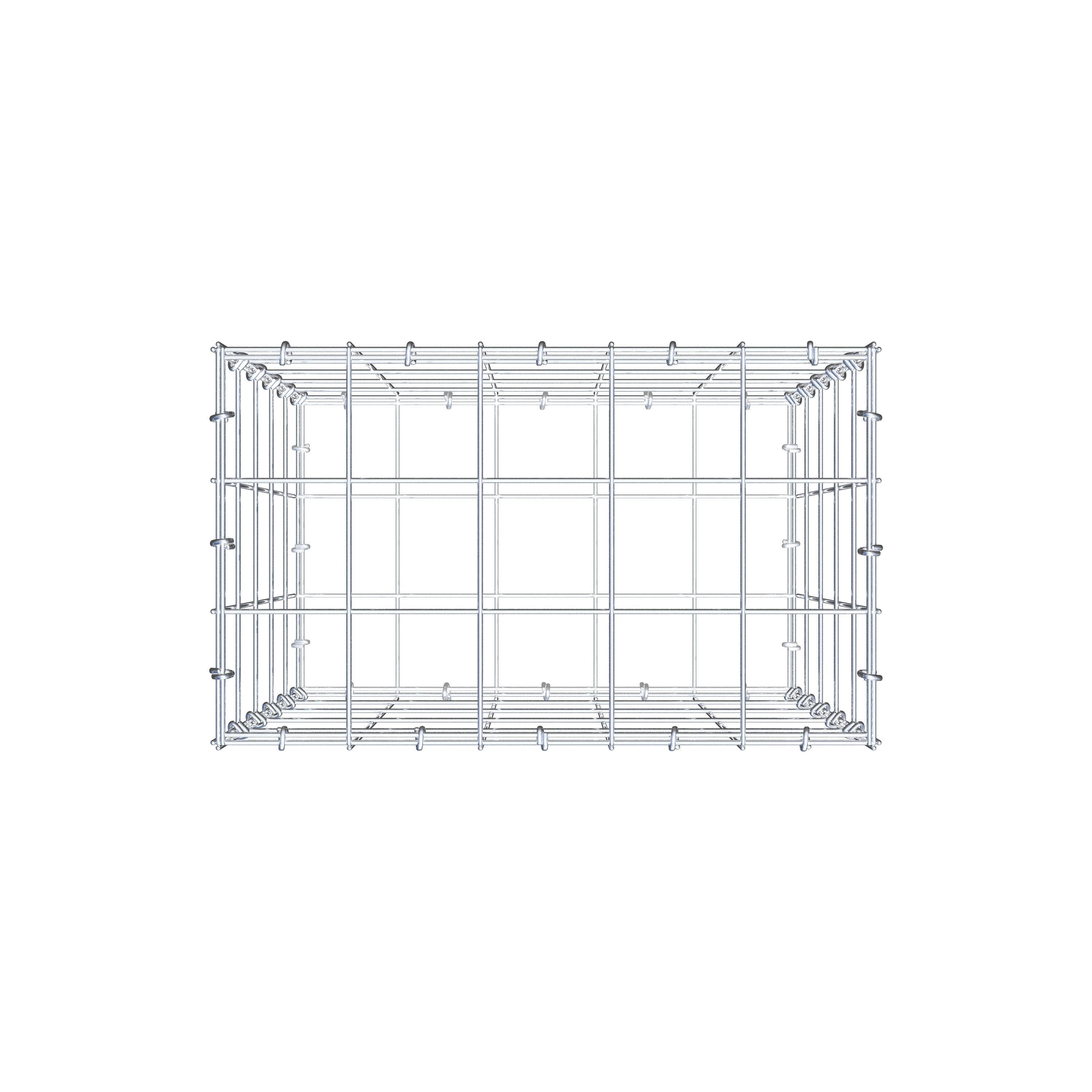 Gabião 50 cm x 50 cm x 30 cm (C x A x P), malhagem 10 cm x 10 cm, anel C
