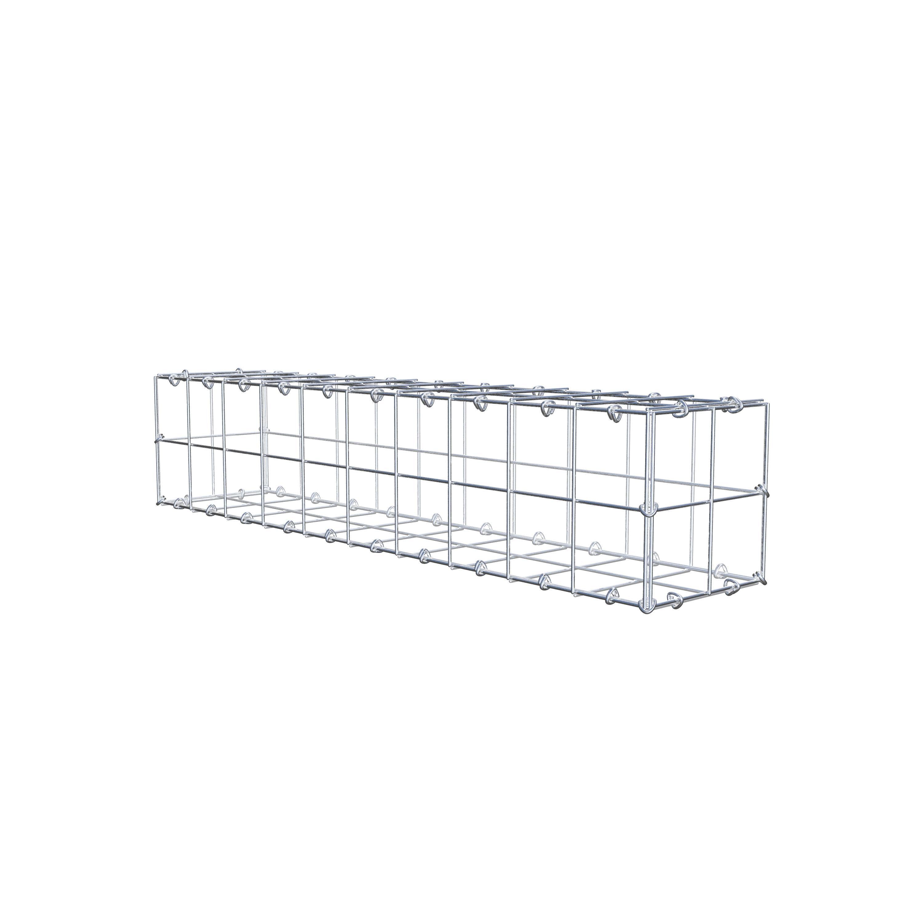 Gabião 100 cm x 20 cm x 20 cm (C x A x P), malhagem 10 cm x 10 cm, anel C