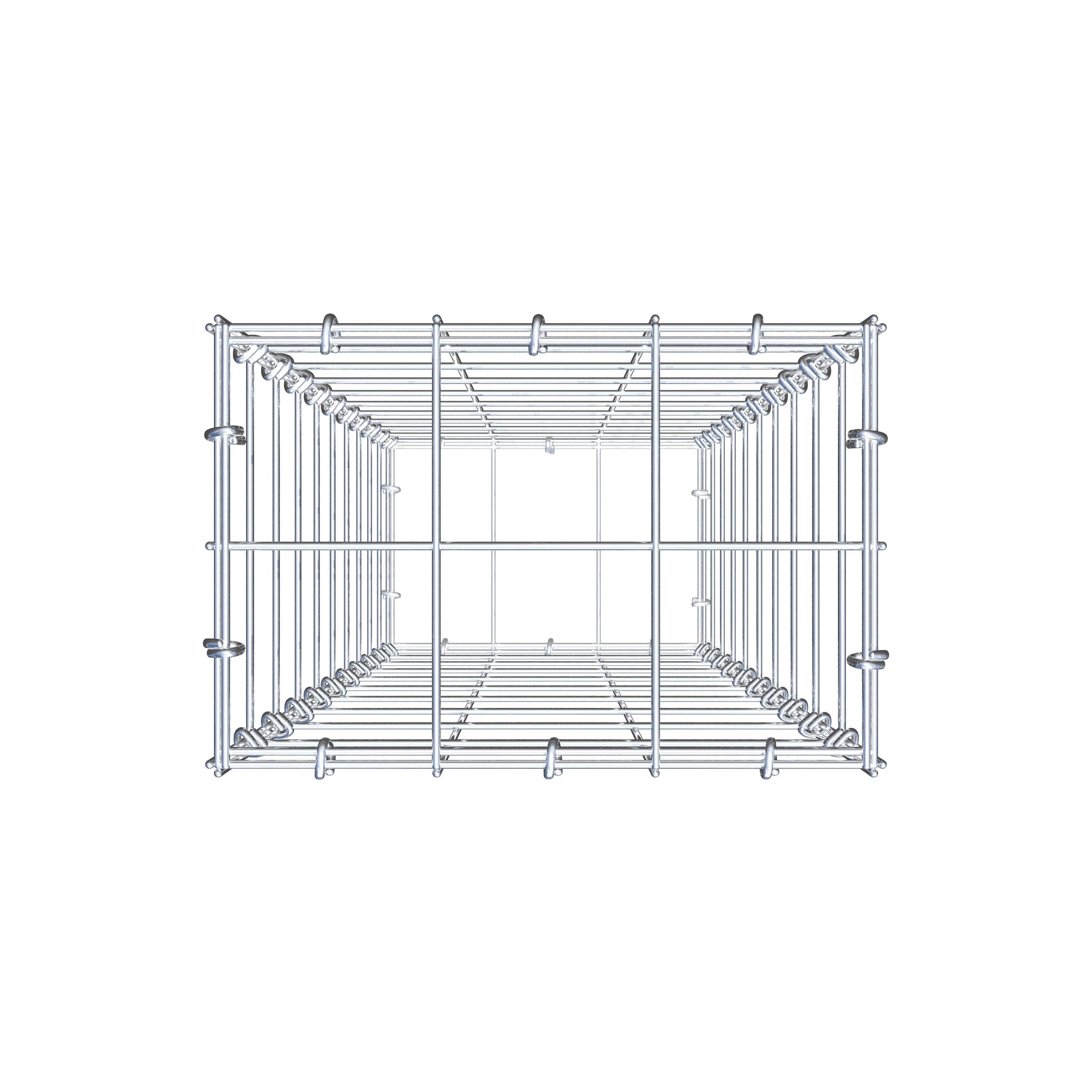 Gabione 100 cm x 30 cm x 20 cm (L x H x T), Maschenweite 10 cm x 10 cm, C-Ring