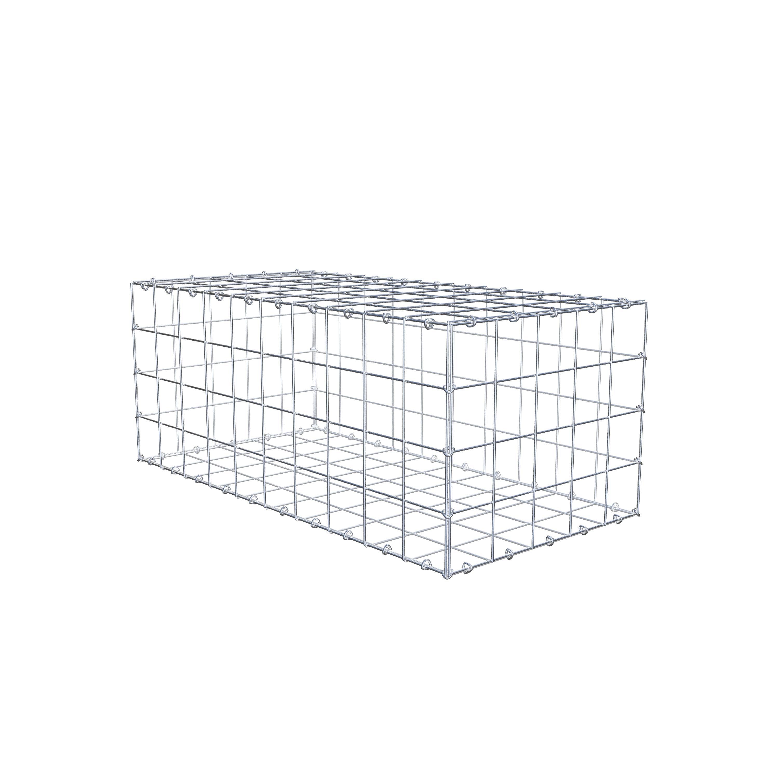 Gabbione 100 cm x 40 cm x 50 cm (L x H x P), maglia 10 cm x 10 cm, anello a C