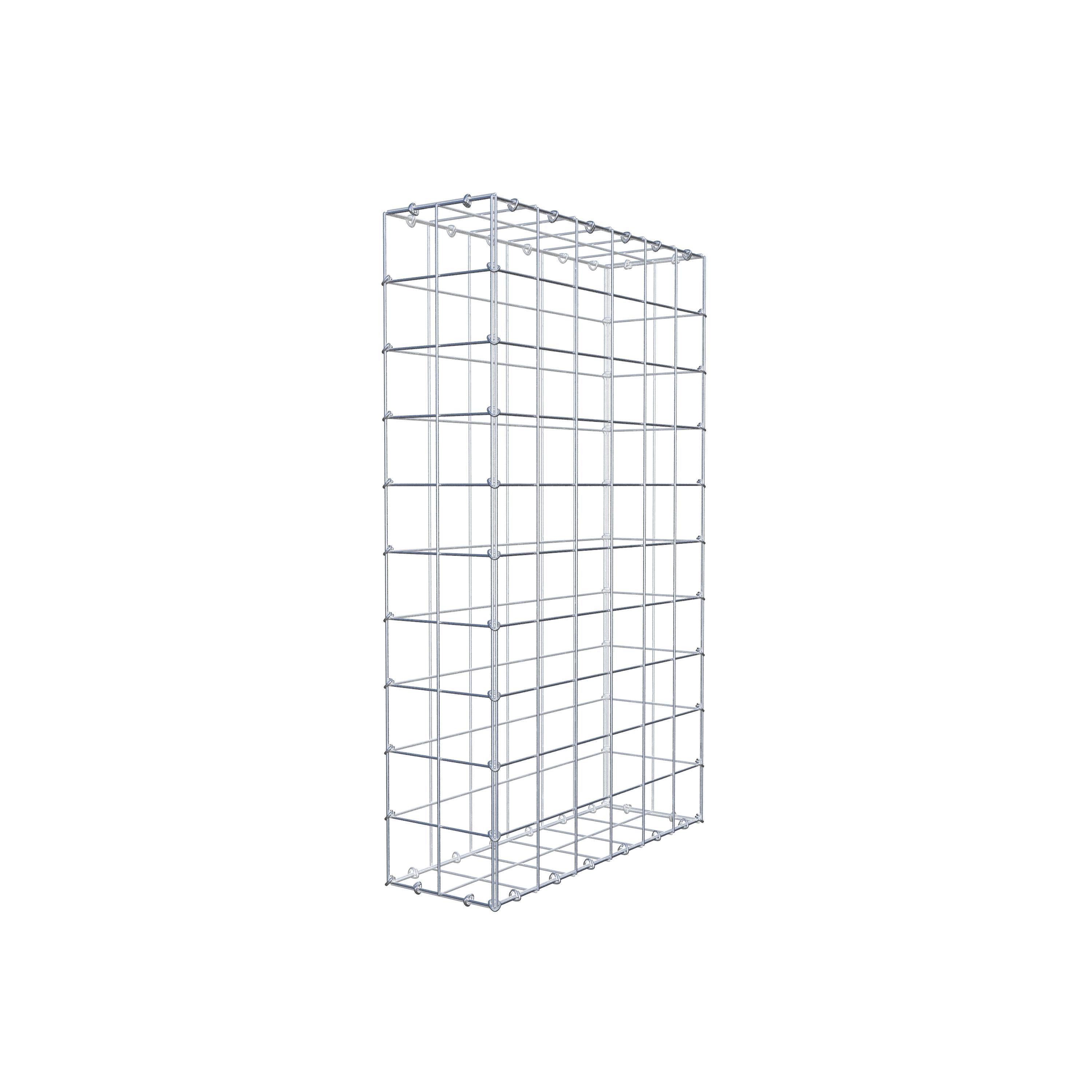 Gabion 100 cm x 60 cm x 20 cm (L x H x P), mailles 10 cm x 10 cm, anneau en C