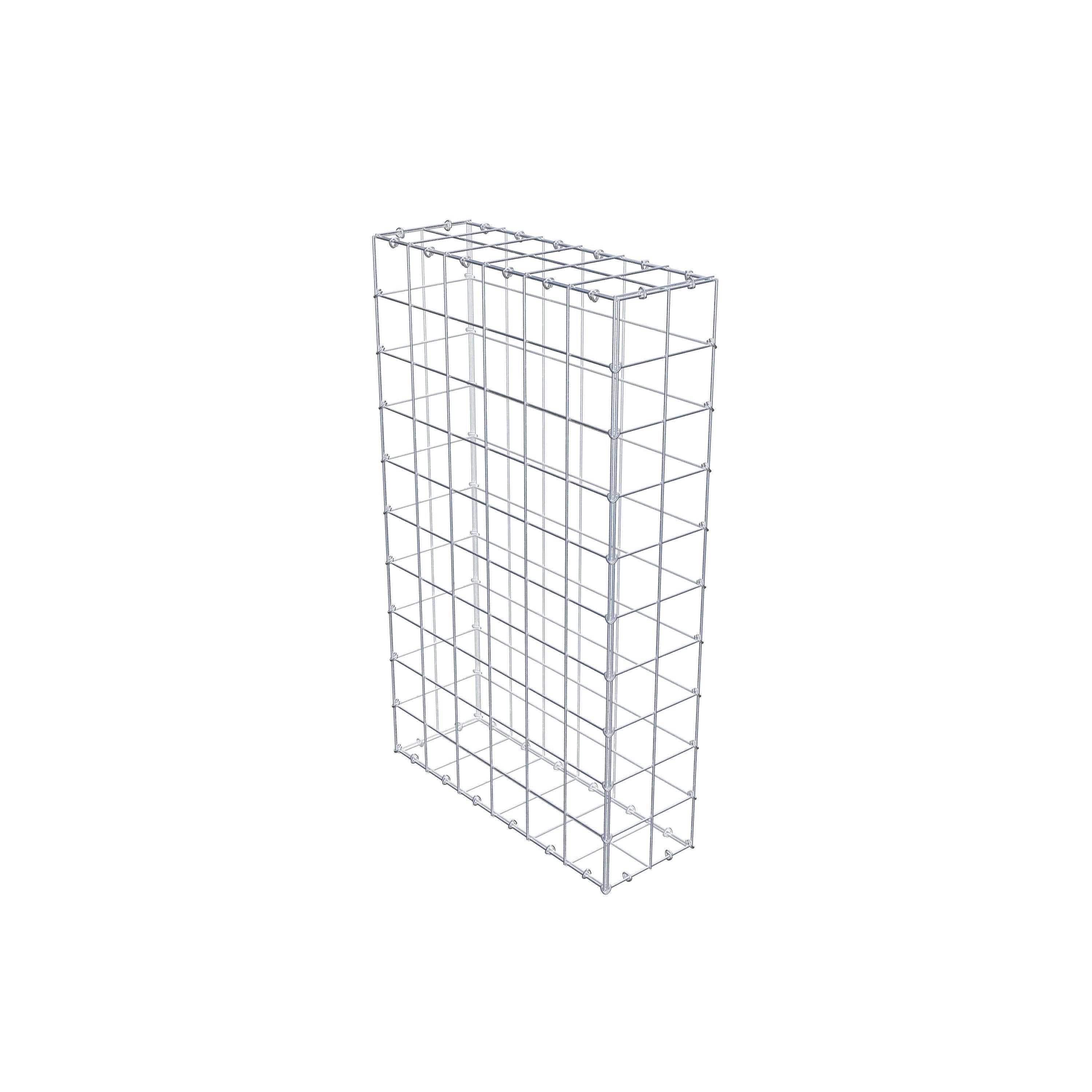 Gabion 100 cm x 60 cm x 20 cm (L x H x P), mailles 10 cm x 10 cm, anneau en C