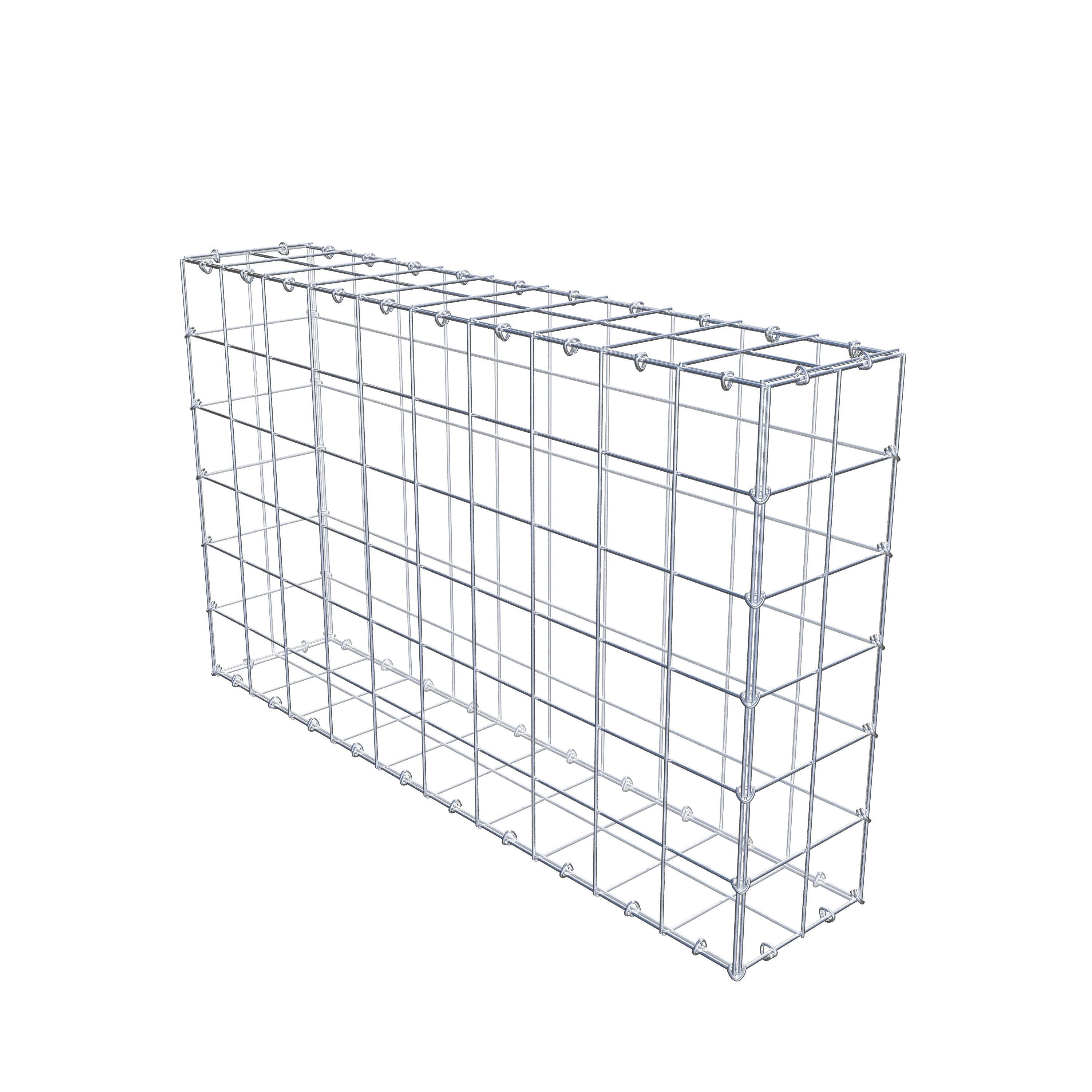 Gabion 100 cm x 60 cm x 20 cm (L x H x P), mailles 10 cm x 10 cm, anneau en C
