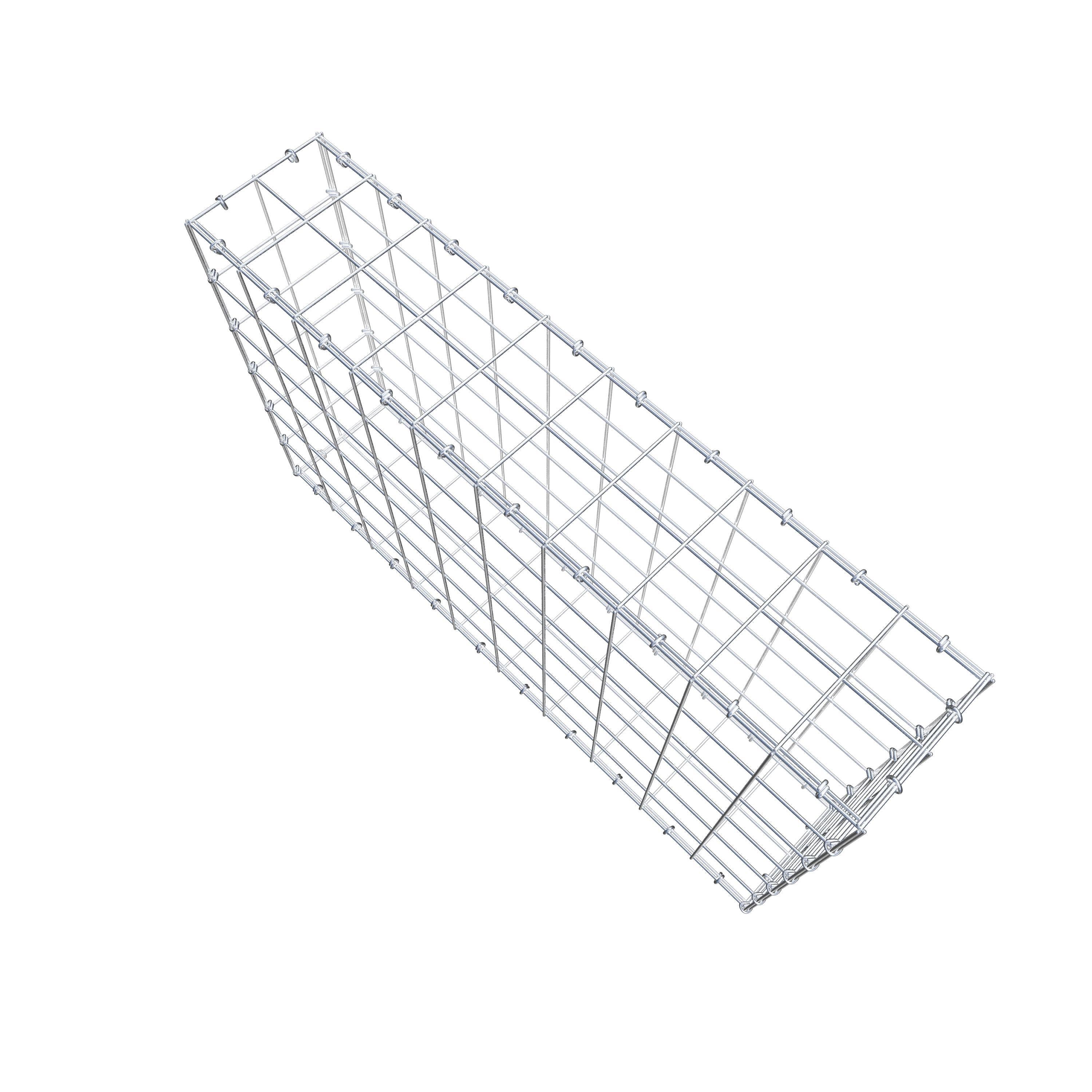 Gabion 100 cm x 60 cm x 20 cm (L x H x P), mailles 10 cm x 10 cm, anneau en C