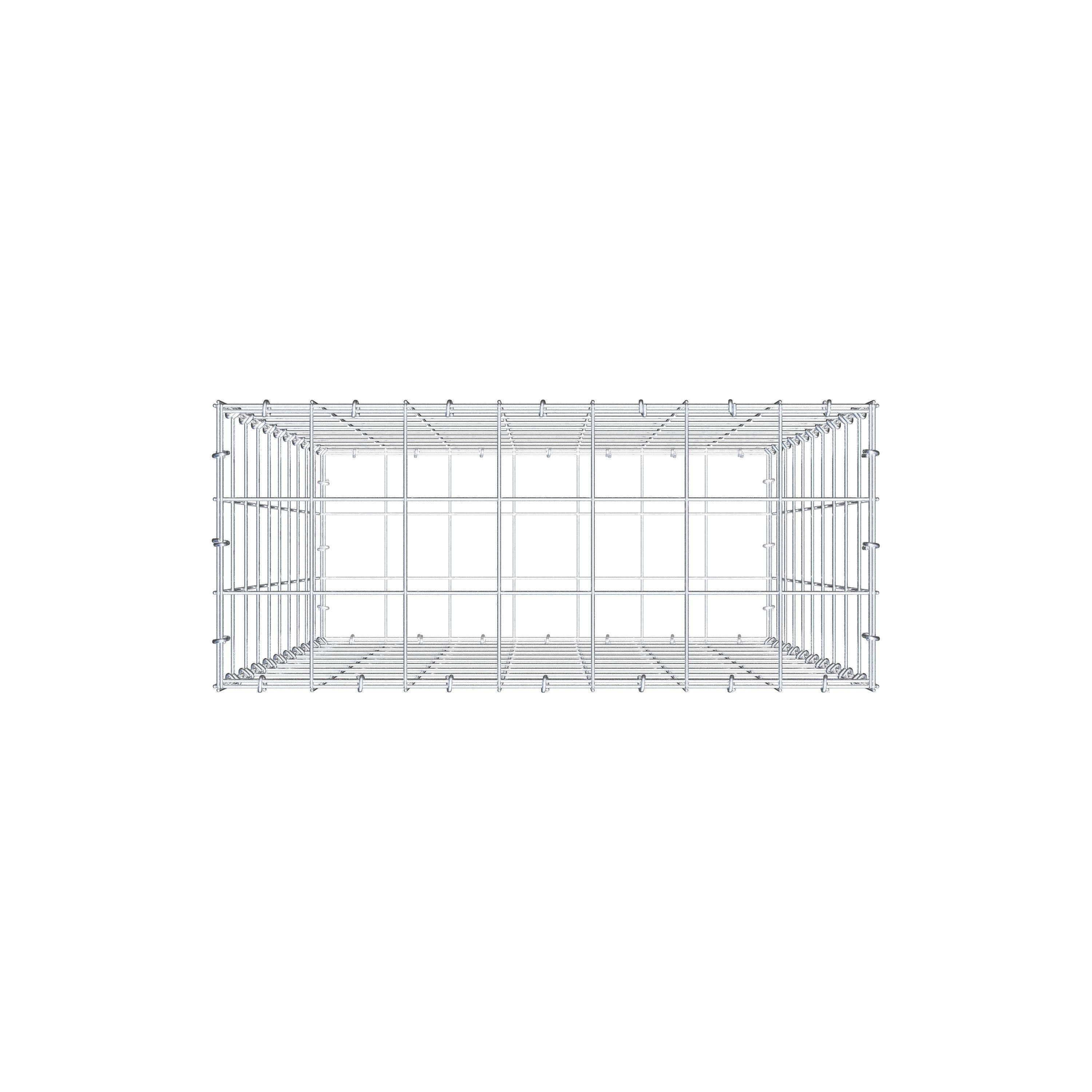 Gabione 100 cm x 70 cm x 30 cm (L x H x T), Maschenweite 10 cm x 10 cm, C-Ring