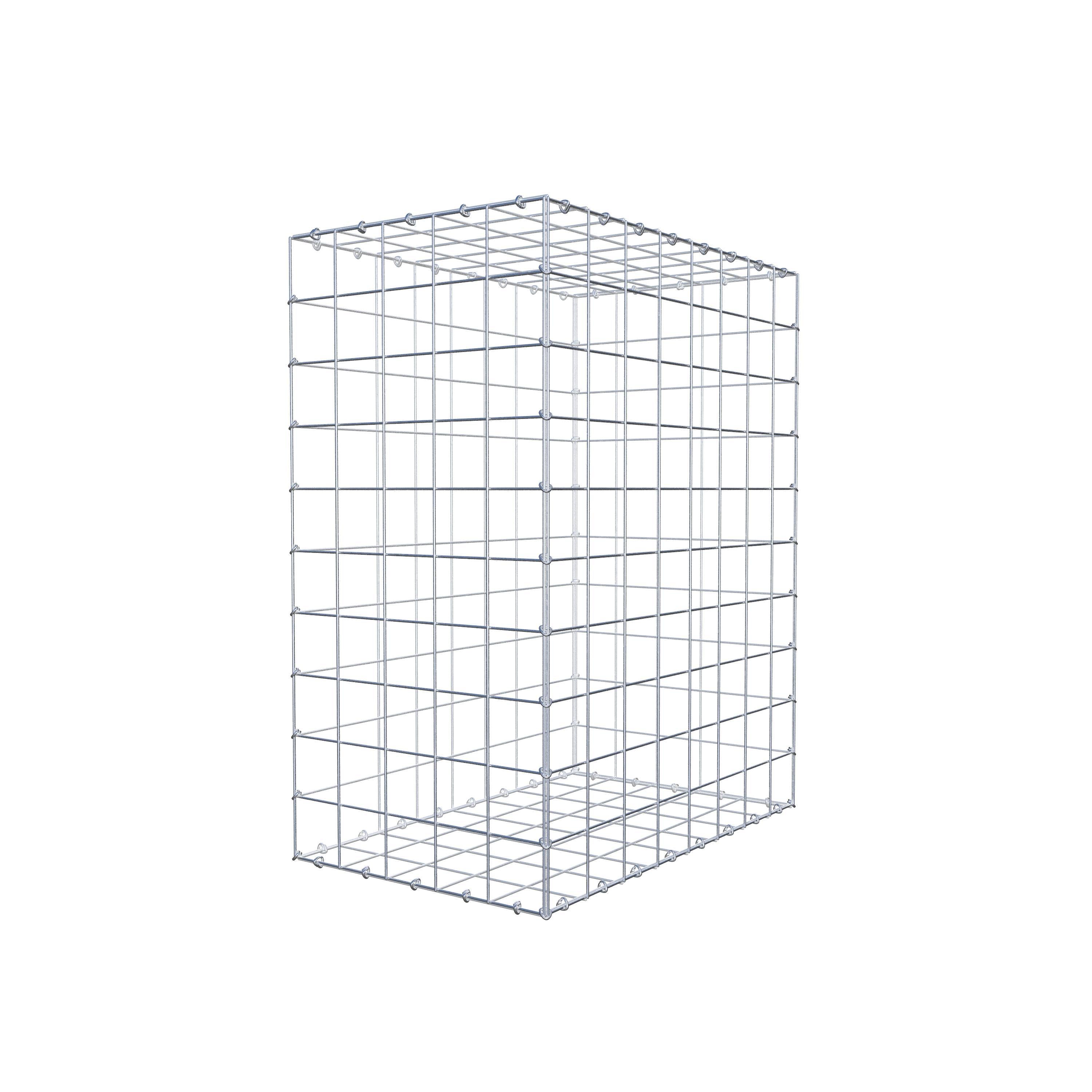 Gabione 100 cm x 80 cm x 50 cm (L x H x T), Maschenweite 10 cm x 10 cm, C-Ring