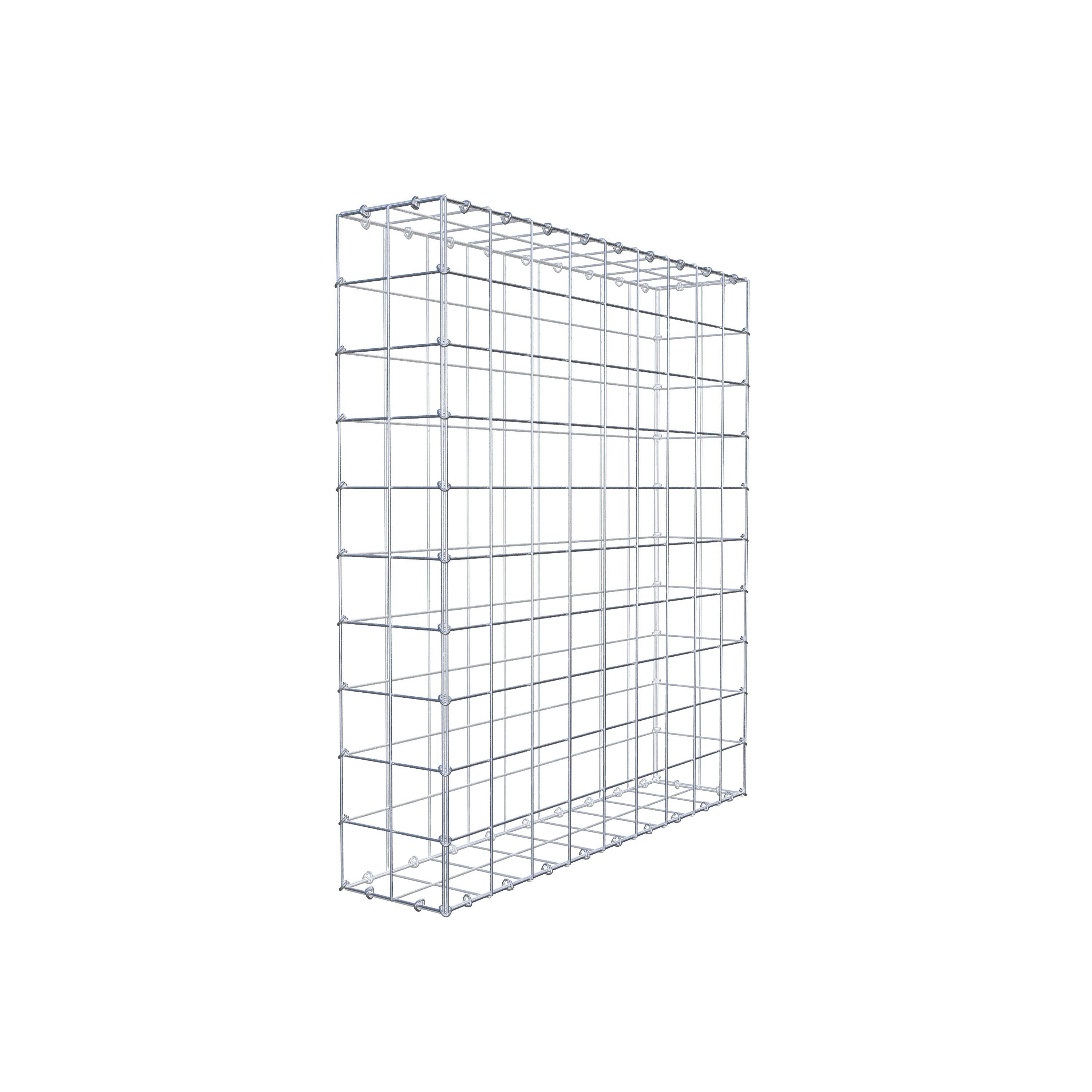 Gabion 100 cm x 90 cm x 20 cm (L x H x P), mailles 10 cm x 10 cm, anneau en C