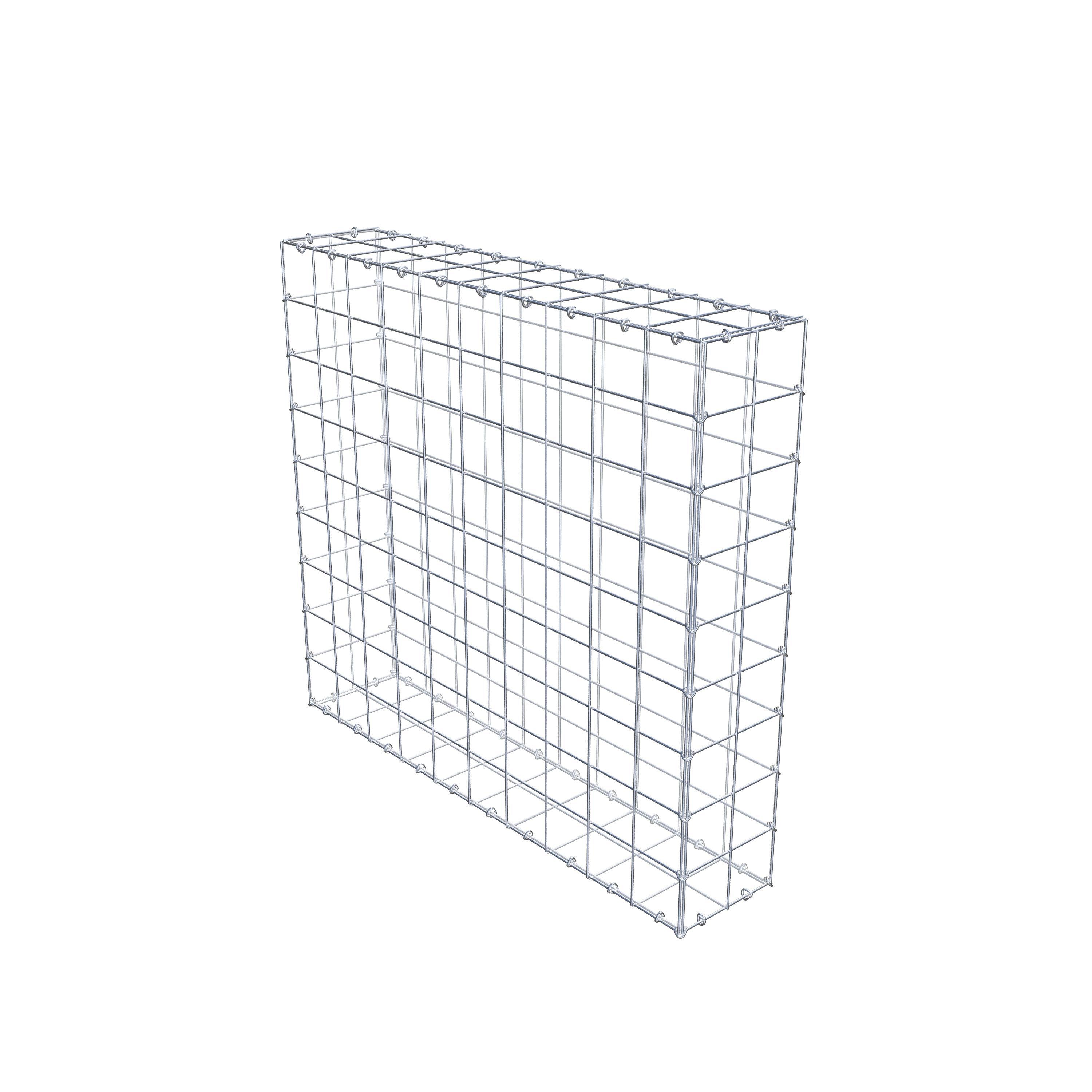Gabion 100 cm x 90 cm x 20 cm (L x H x P), mailles 10 cm x 10 cm, anneau en C