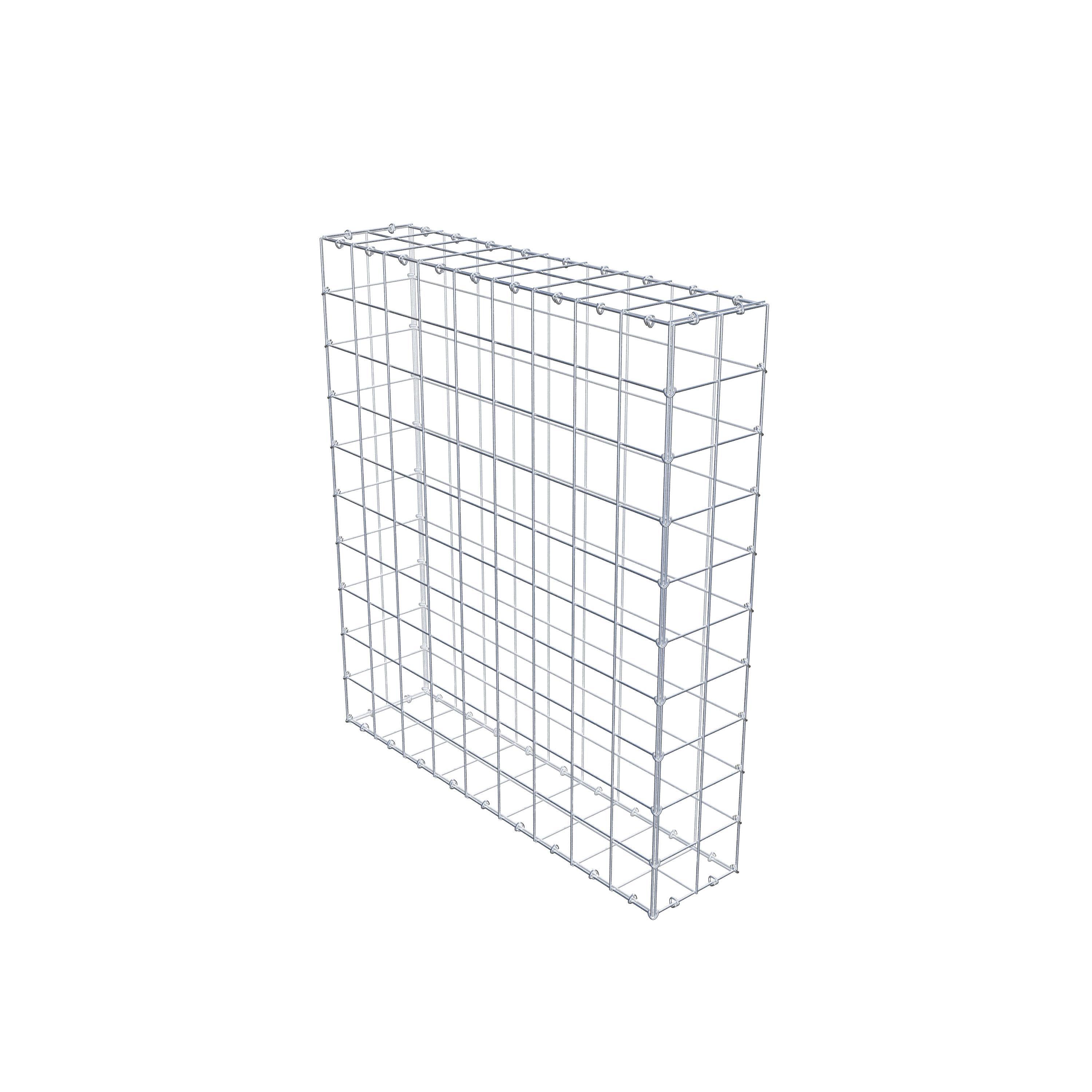 Gabion 100 cm x 90 cm x 20 cm (L x H x P), mailles 10 cm x 10 cm, anneau en C