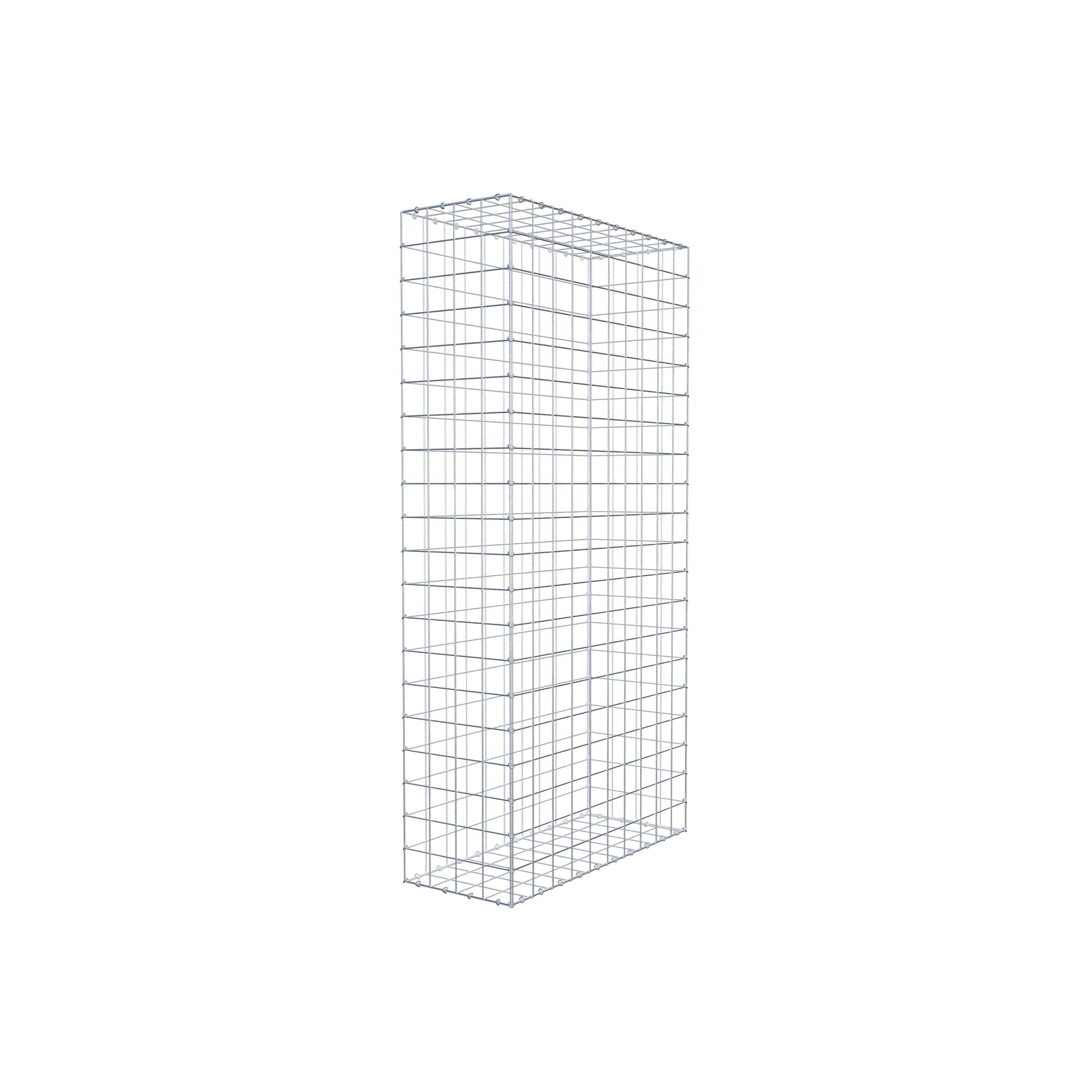Gabbione 200 cm x 100 cm x 40 cm (L x H x P), maglia 10 cm x 10 cm, anello a C
