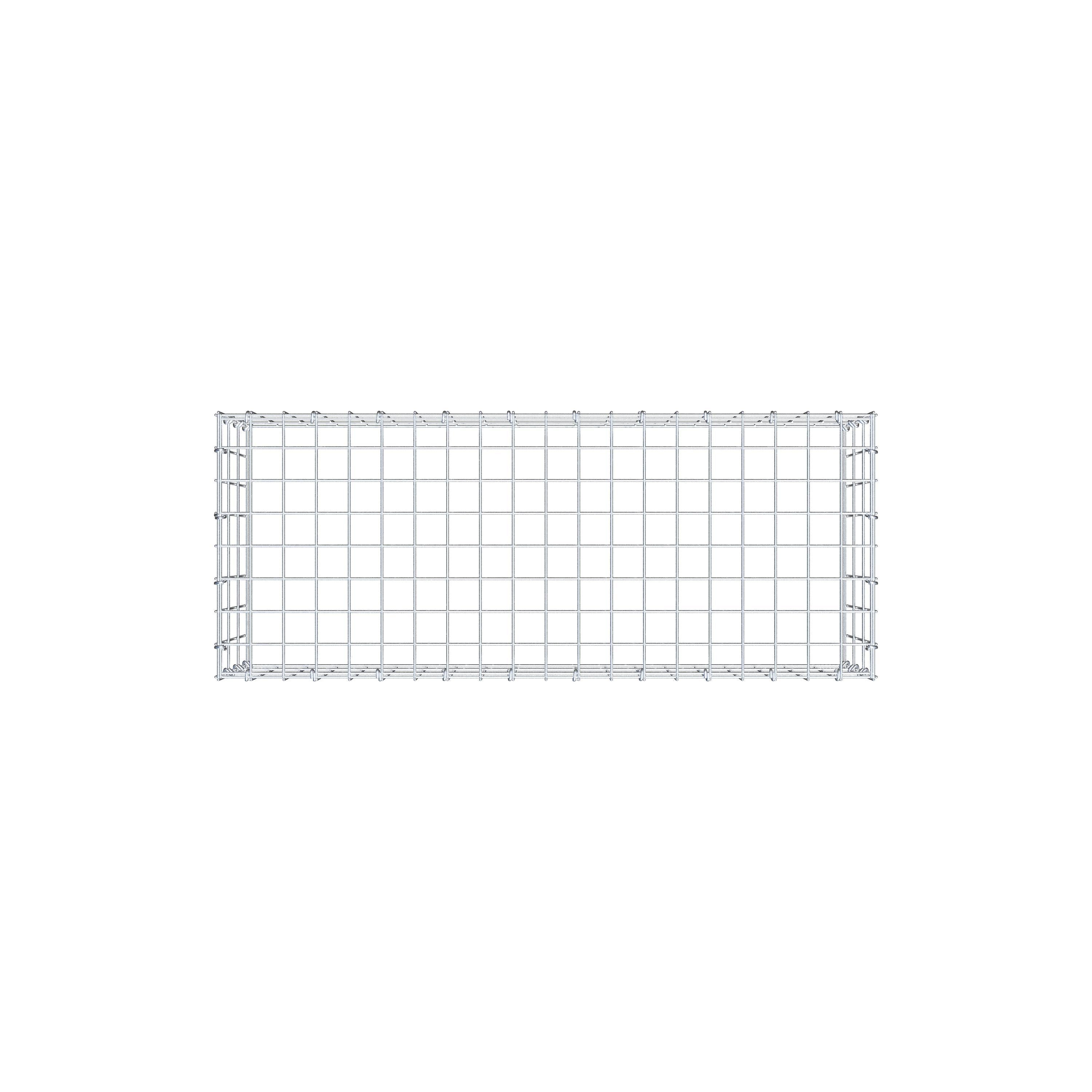 Monteret gabion type 3 100 cm x 30 cm x 40 cm (L x H x D), maskestørrelse 5 cm x 10 cm, C-ring