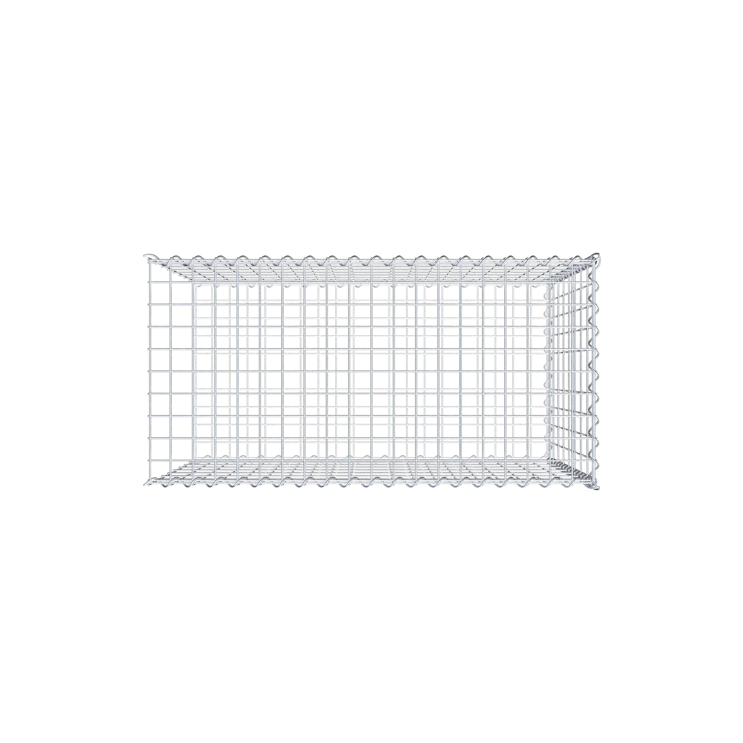Extra gabion typ 2 100 cm x 80 cm x 50 cm (L x H x D), maskstorlek 5 cm x 10 cm, spiral