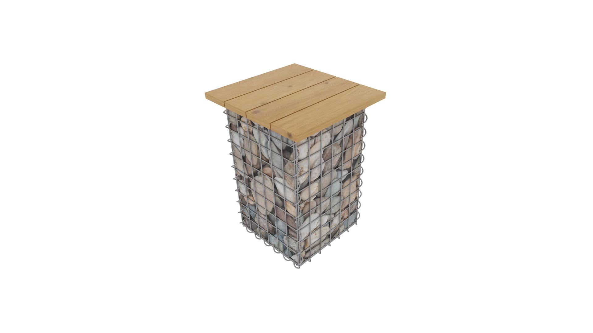 Hocker Spirale MW 5 x 5 TEAK