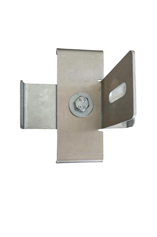 Klem met hekhouder Maaswijdte 10 x 10 cm, aluminium