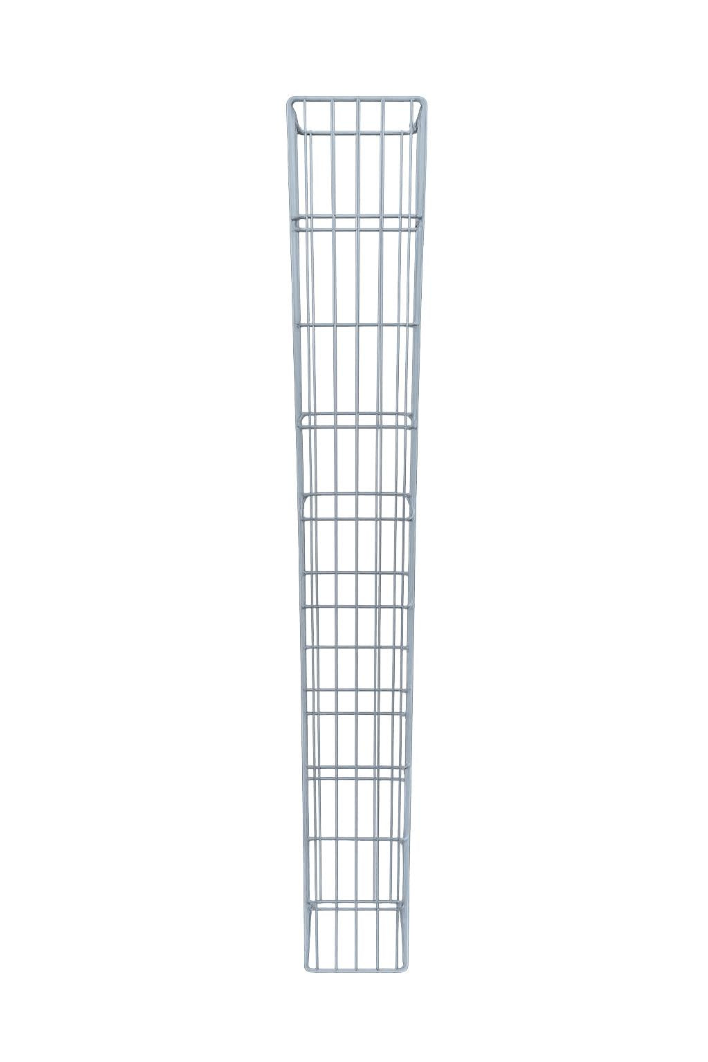Gabionensäule eckig feuerverzinkt, 27,3 cm x 27,3 cm, 200 cm Höhe, MW 5 cm x 20 cm, 8/6 mm Draht