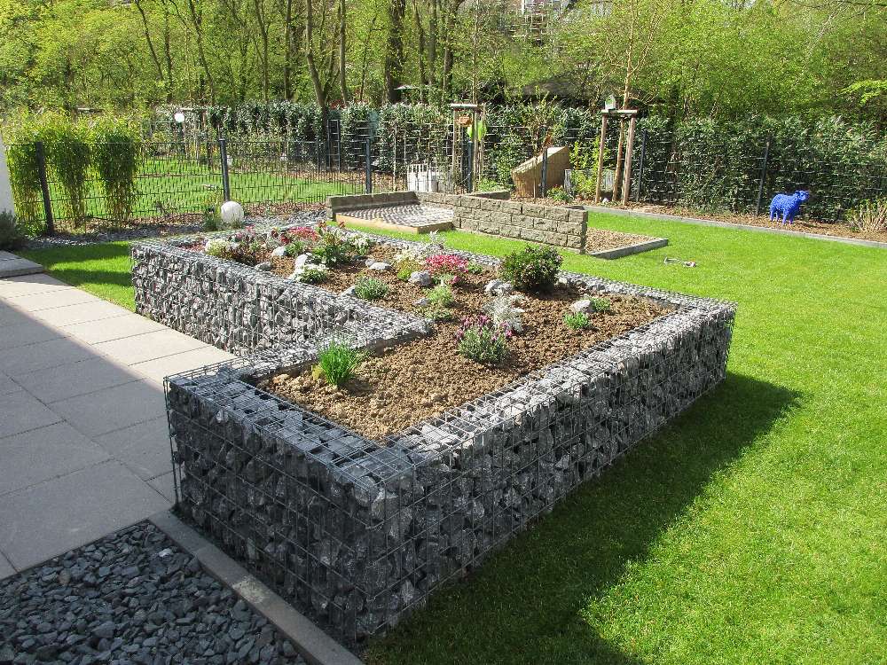 Gabion højbed efter mål - maskestørrelse 5x10cm