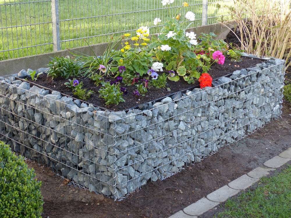 Gabion højbed efter mål - maskestørrelse 5x10cm