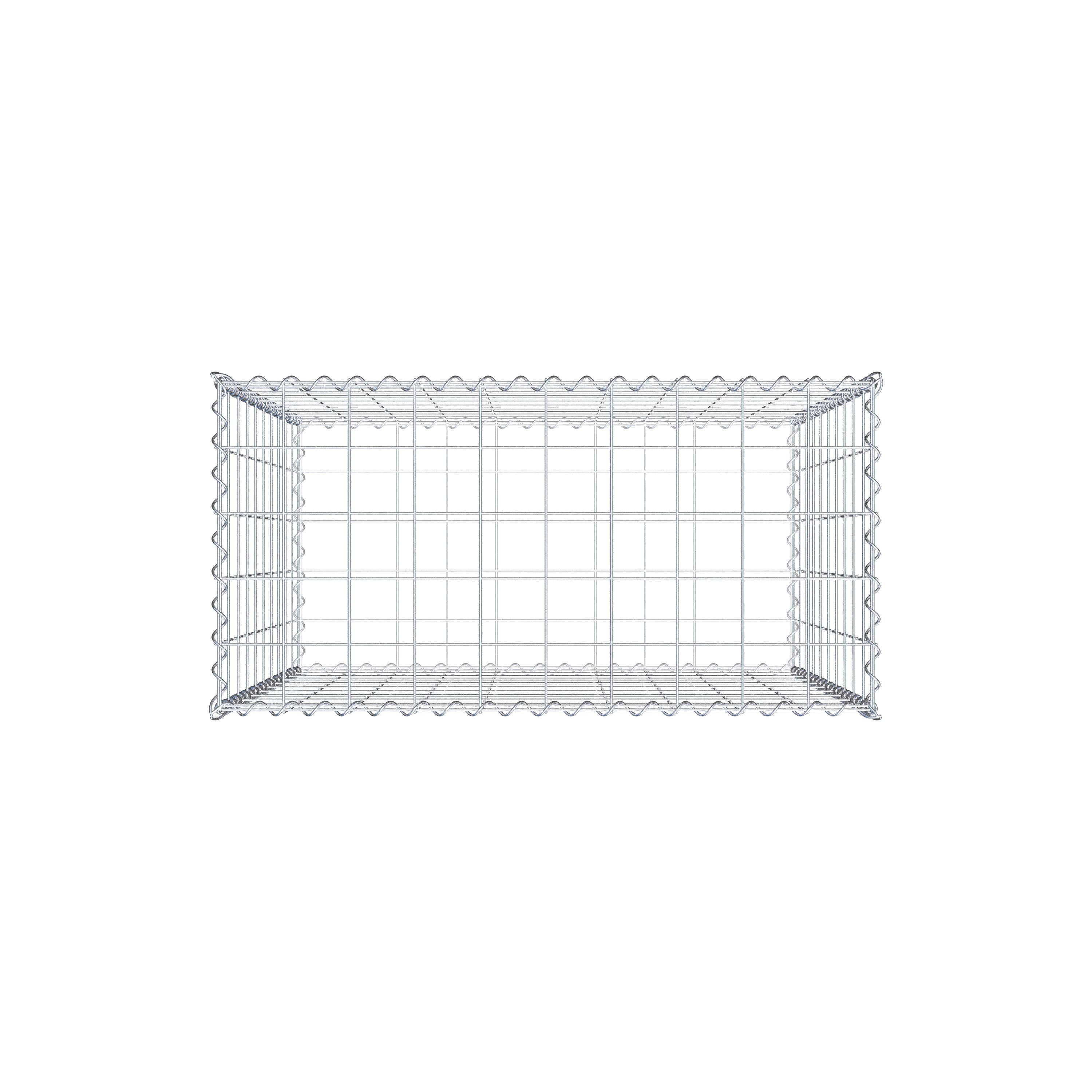 Lot de 2 gabions 100 cm x 100 cm x 50 cm (L x H x P), mailles 10 x 10 cm, spirale