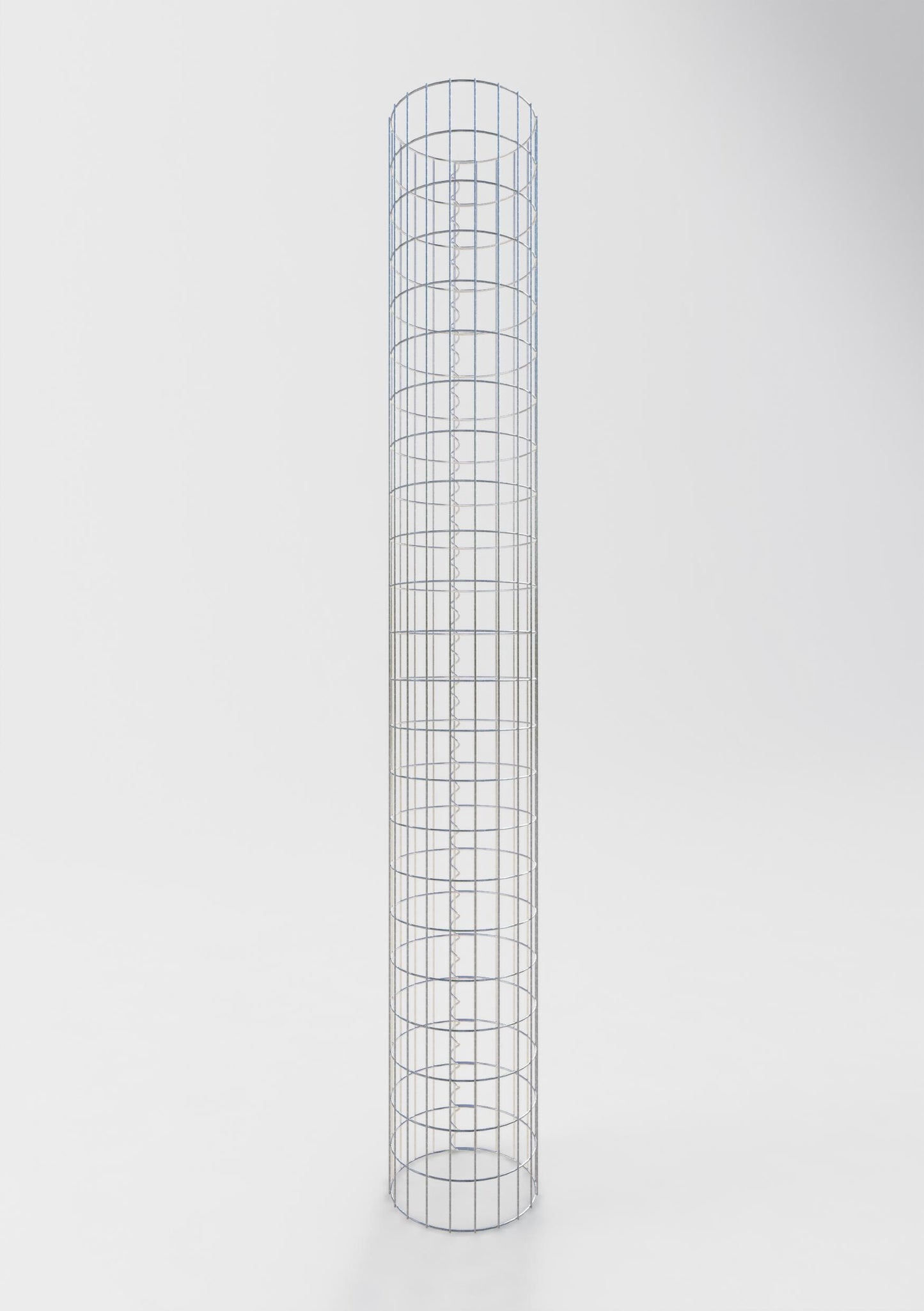 Colonne de gabion ronde 32 cm de diamètre, 230 cm de hauteur, maille 5 cm x 10 cm