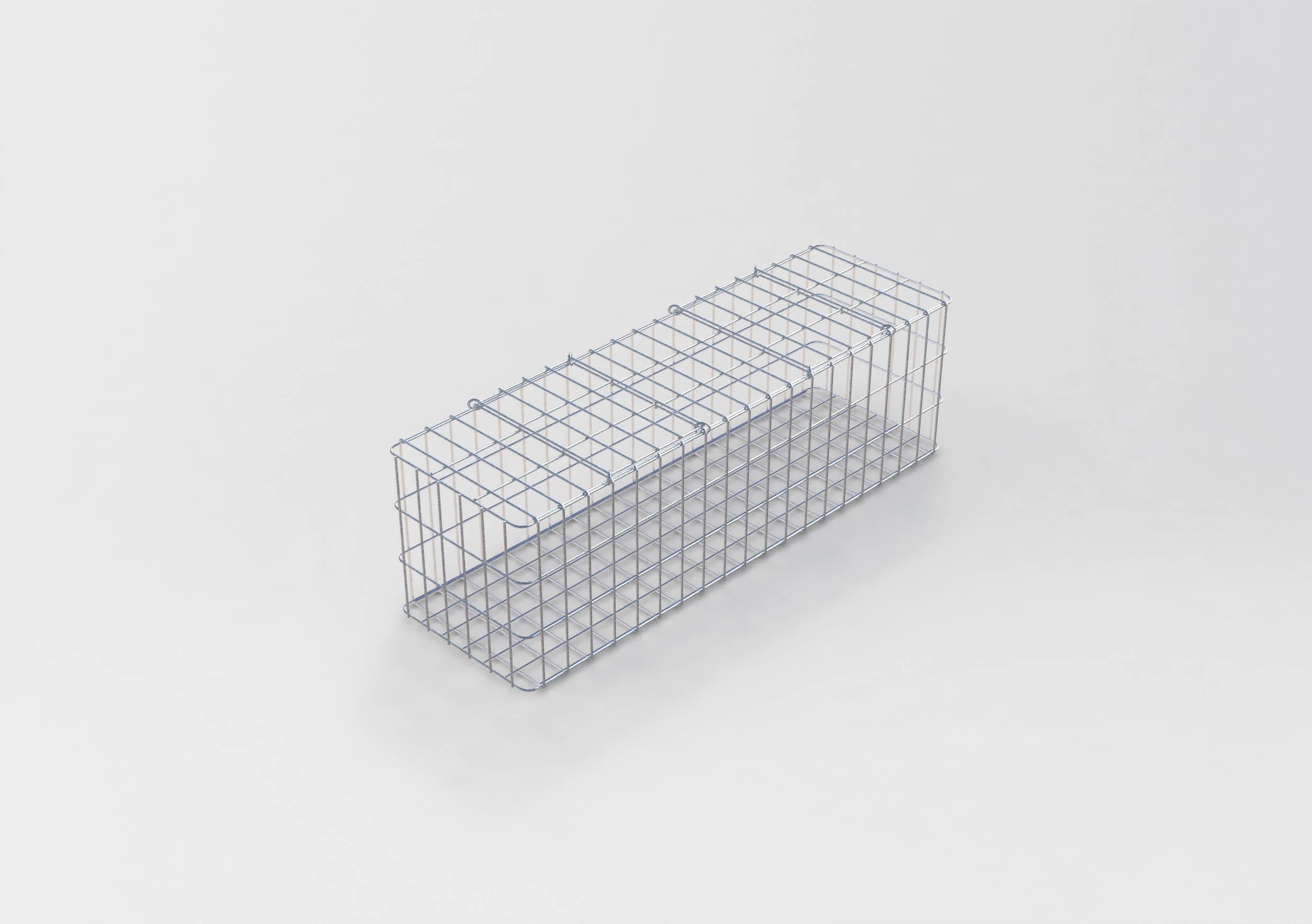 Varmförzinkad gabion 102 cm x 32 cm x 32 cm, maskstorlek 5 cm x 10 cm, helsvetsad