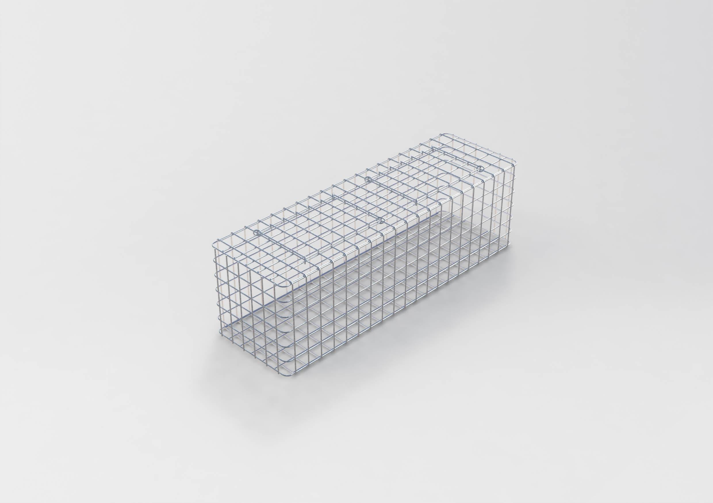 Varmförzinkad gabion 102 cm x 32 cm x 32 cm, maskstorlek 5 cm x 5 cm, helsvetsad