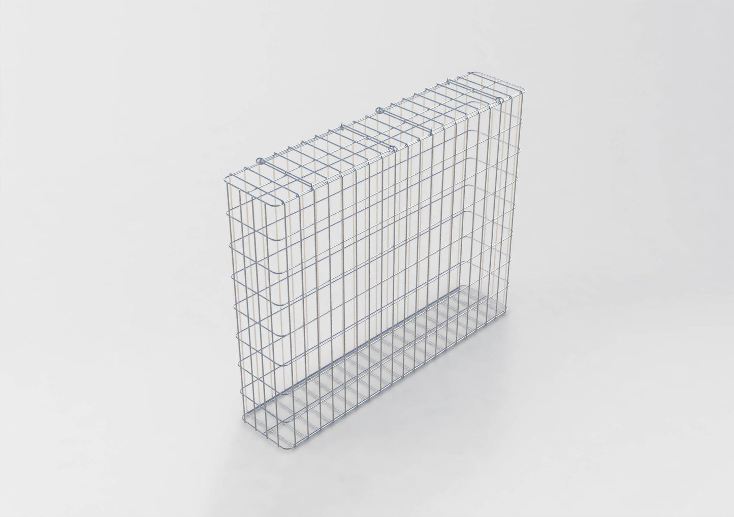 Gabion varmgalvaniseret 102 cm x 82 cm x 22 cm, maskestørrelse 5 cm x 10 cm, fuldsvejset