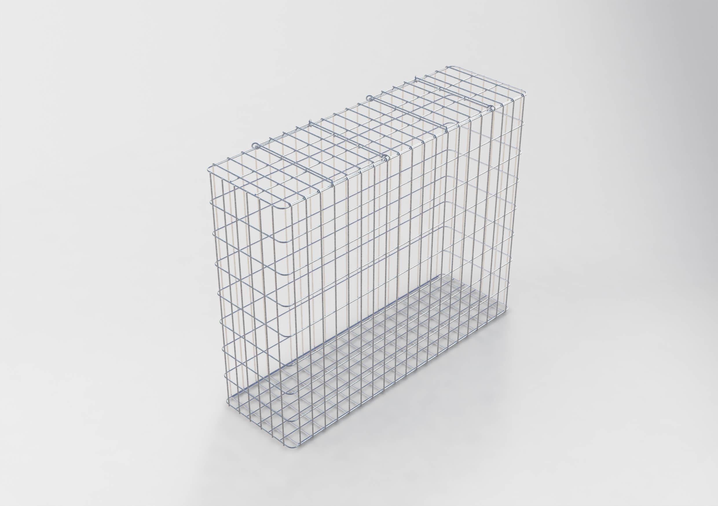 Varmförzinkad gabion 102 cm x 82 cm x 32 cm, maskstorlek 5 cm x 10 cm, helsvetsad