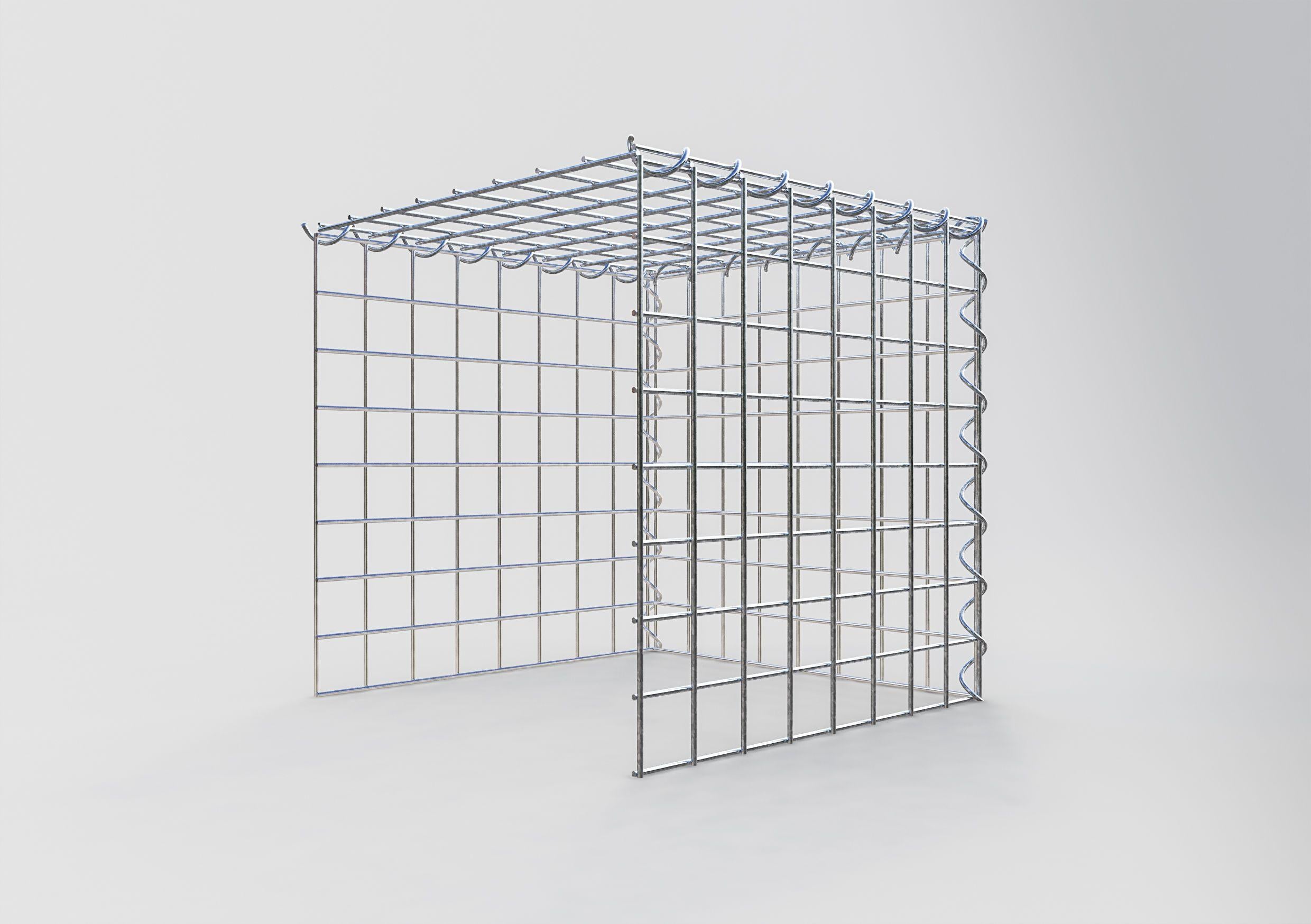Grown-on gabion type 4 40 cm x 40 cm x 40 cm (L x H x D), mesh size 5 cm x 5 cm, spiral