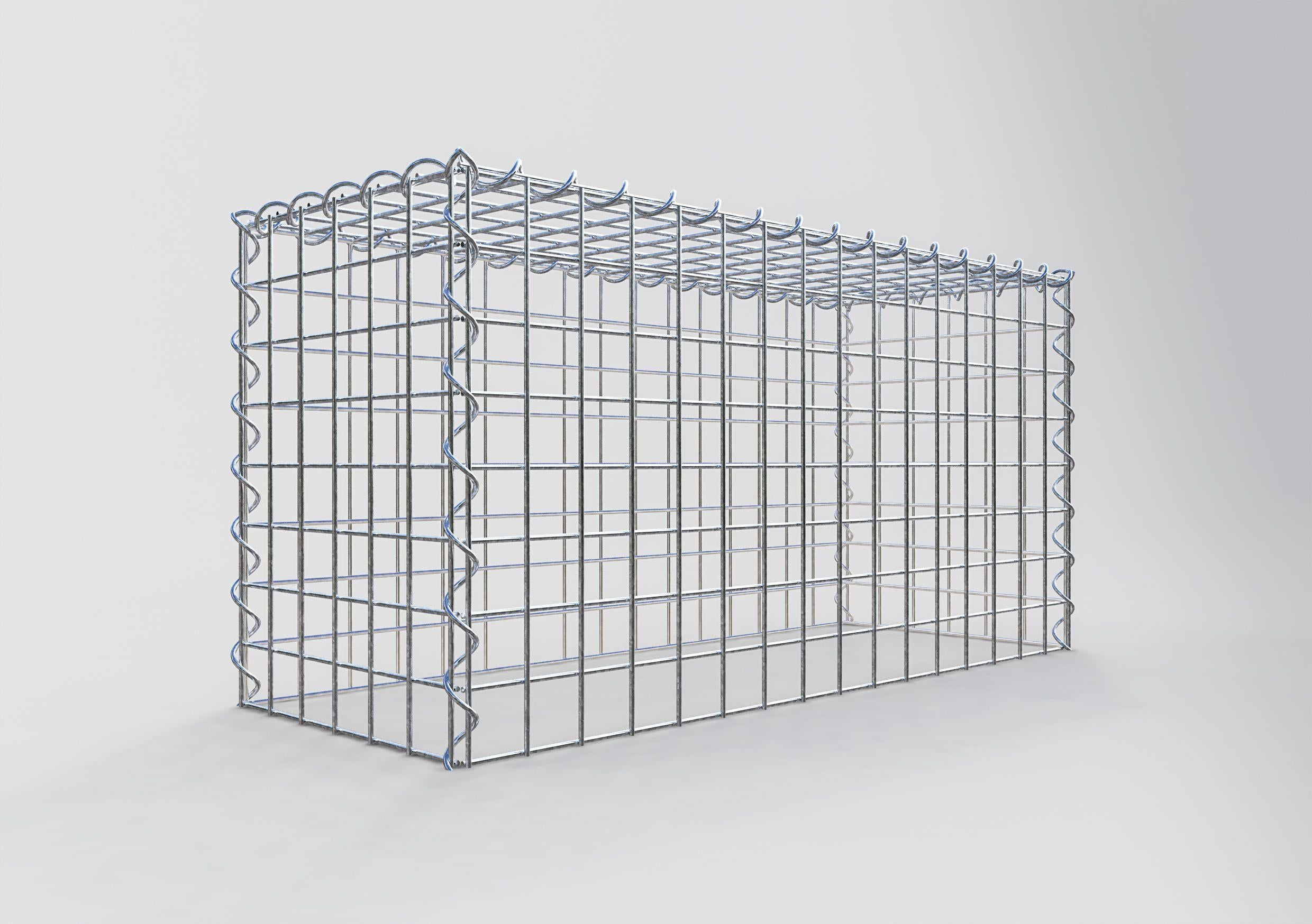 Gabion rapporté type 3 80 cm x 40 cm x 30 cm (L x H x P), mailles 5 cm x 5 cm, spirale