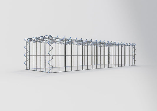 Gabião Tipo 3 100 cm x 20 cm x 30 cm (C x A x P), malhagem 5 cm x 10 cm, espiral